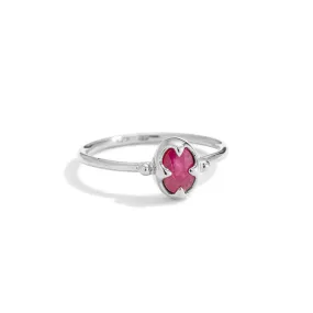 Abbey Ring, Ruby, Silver
