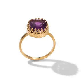 Amelia Ring, Amethyst, Gold