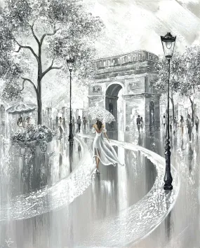 Arc De Triomphe, Paris Flair, Original Hand-Painted Canvas Isabella Karolewicz