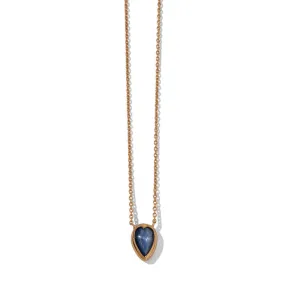 Brave Heart Necklace, Kyanite, Gold
