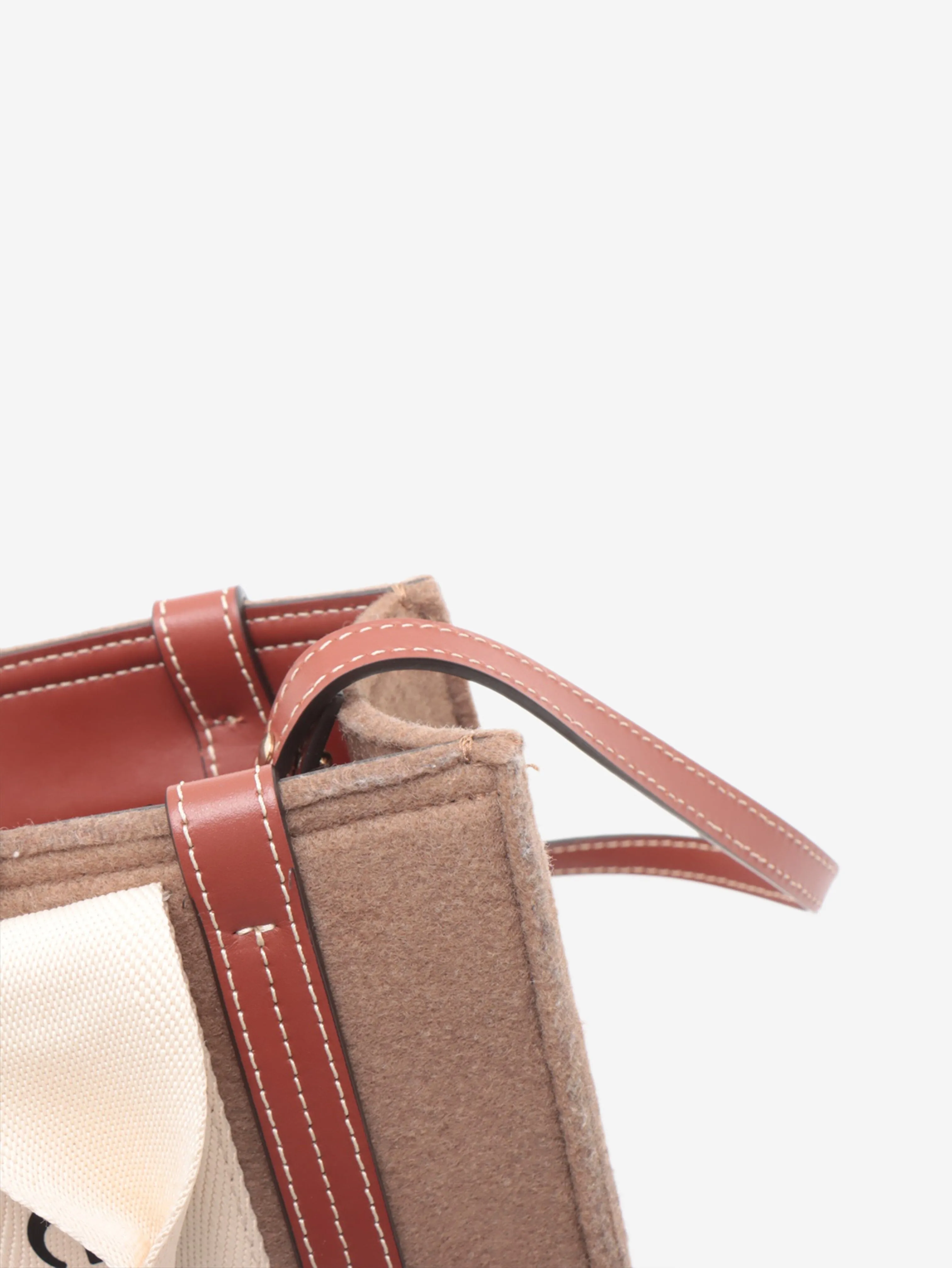 Brown small Woody felt bag