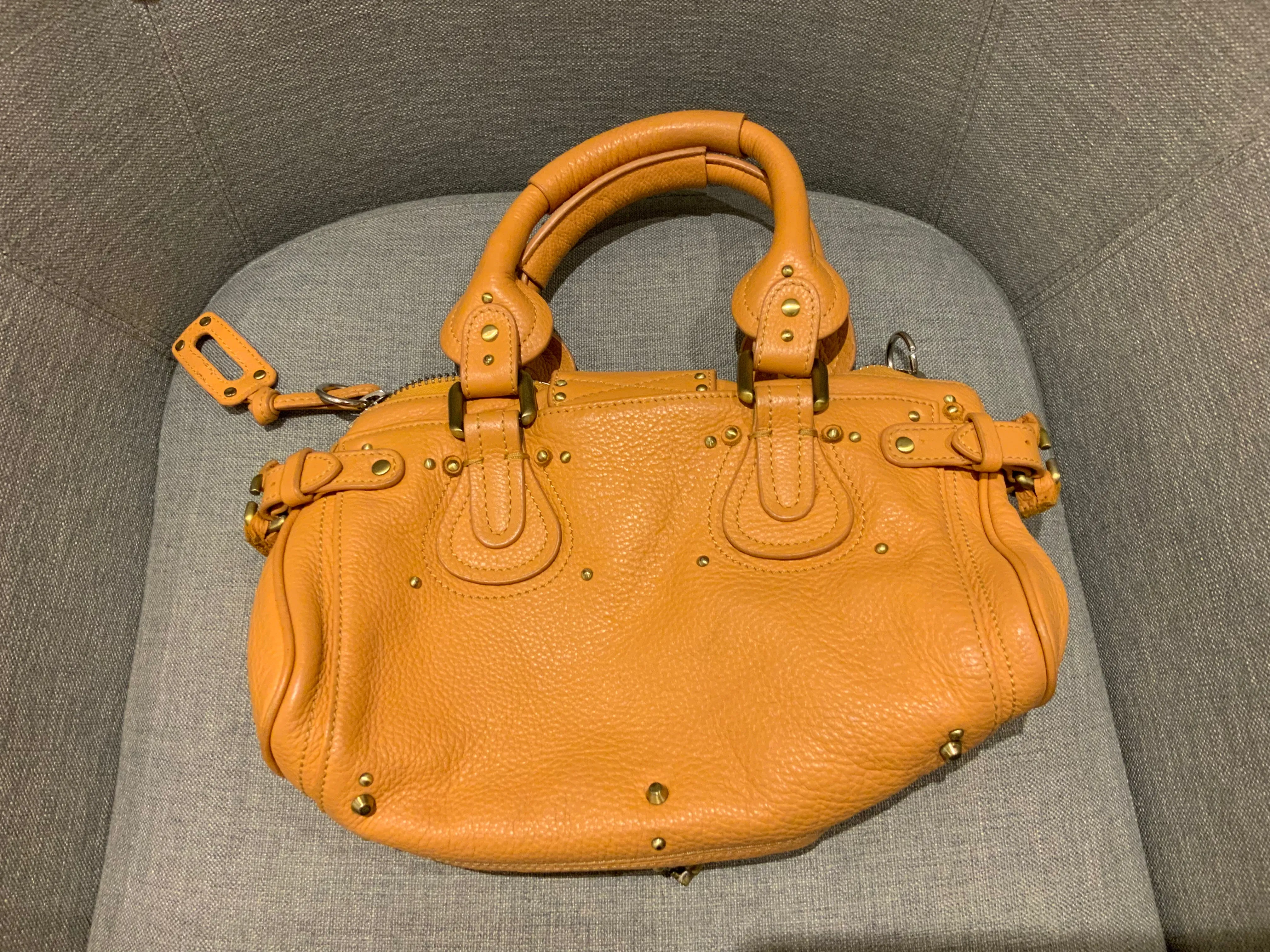 Chloé Chloe Paddington Leather Light Brown Bag Handbag  ladies