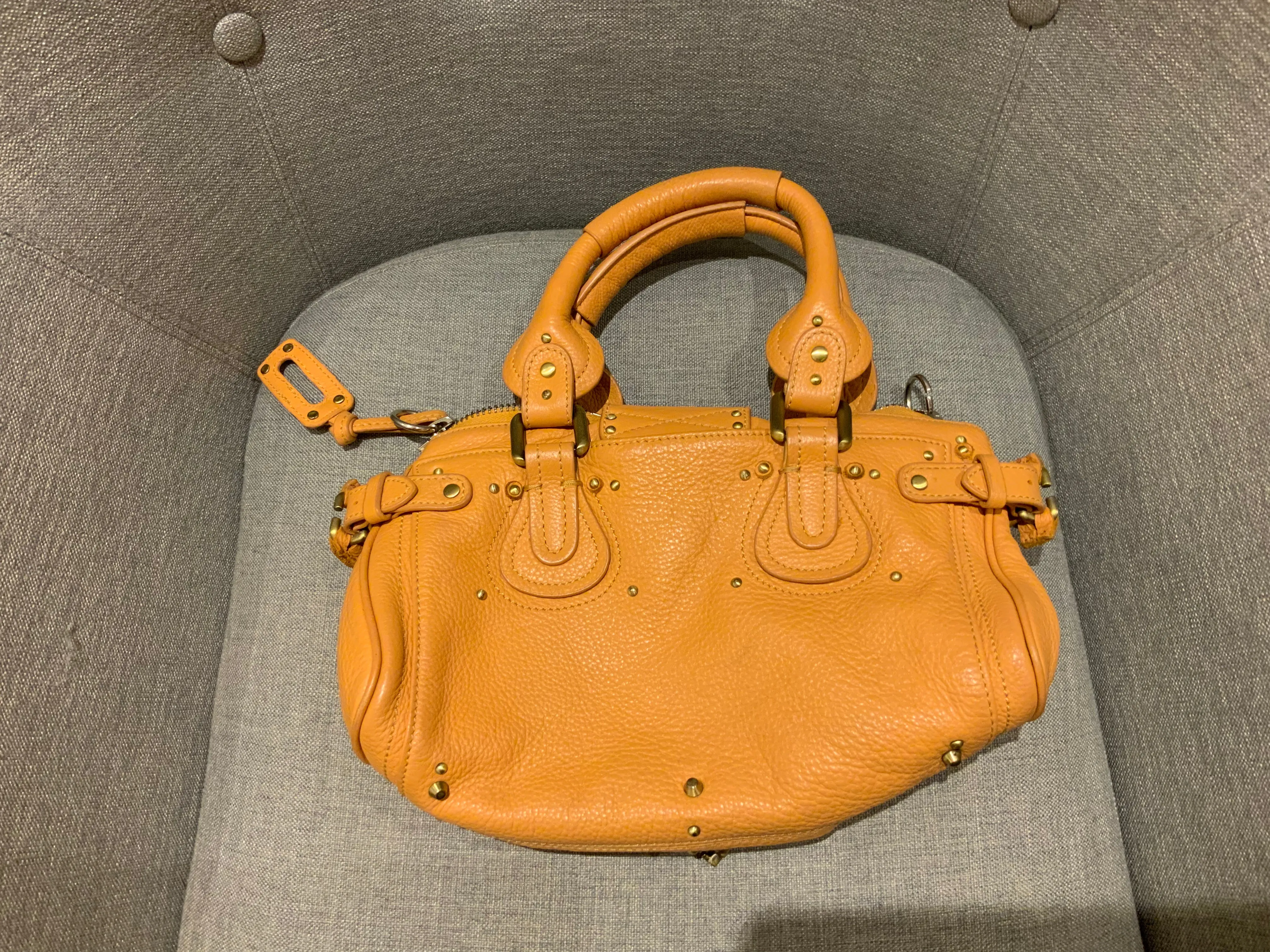 Chloé Chloe Paddington Leather Light Brown Bag Handbag  ladies