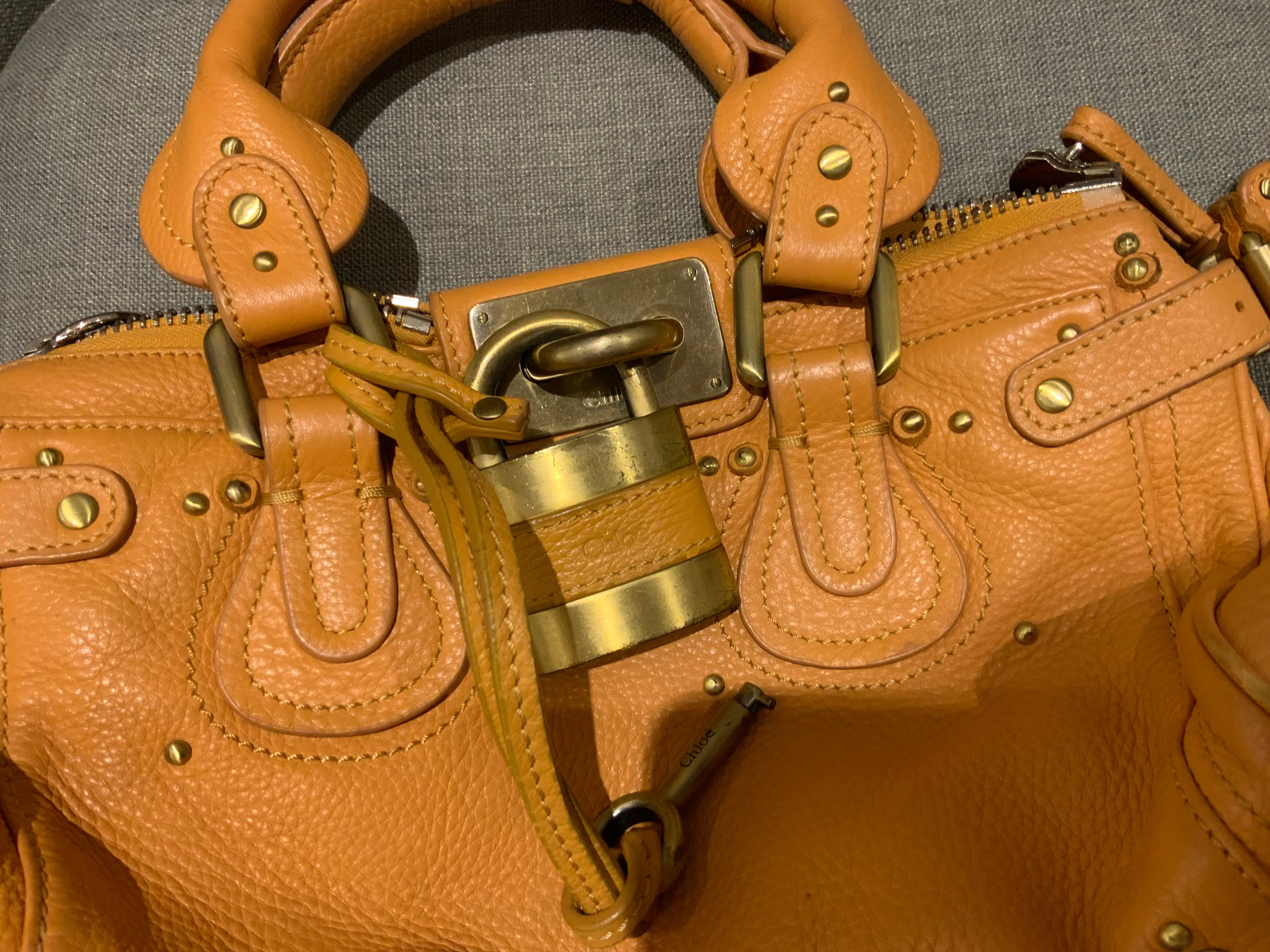 Chloé Chloe Paddington Leather Light Brown Bag Handbag  ladies
