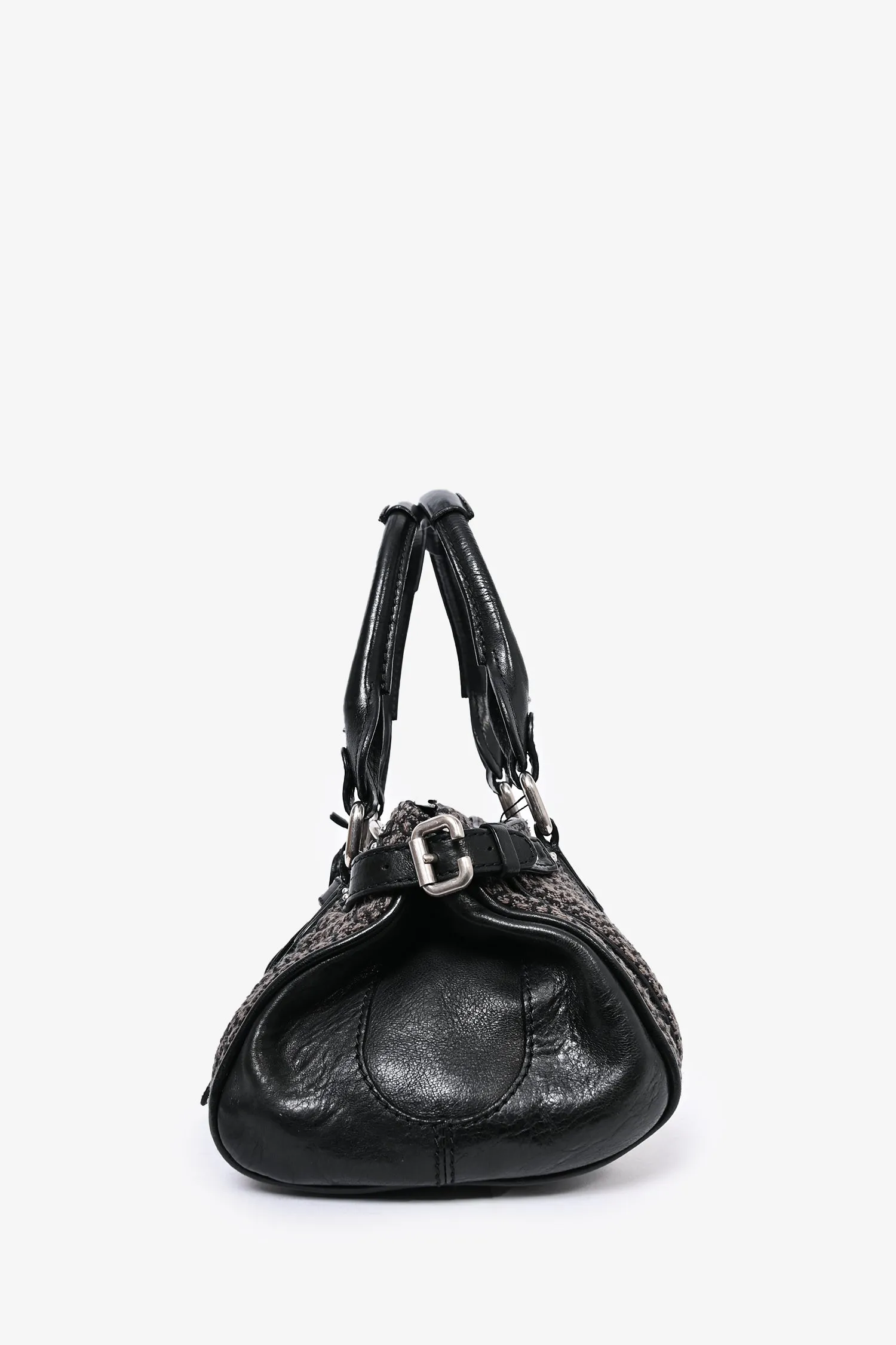 Chloe 2007 Grey/Black Tweed Paddington Bag