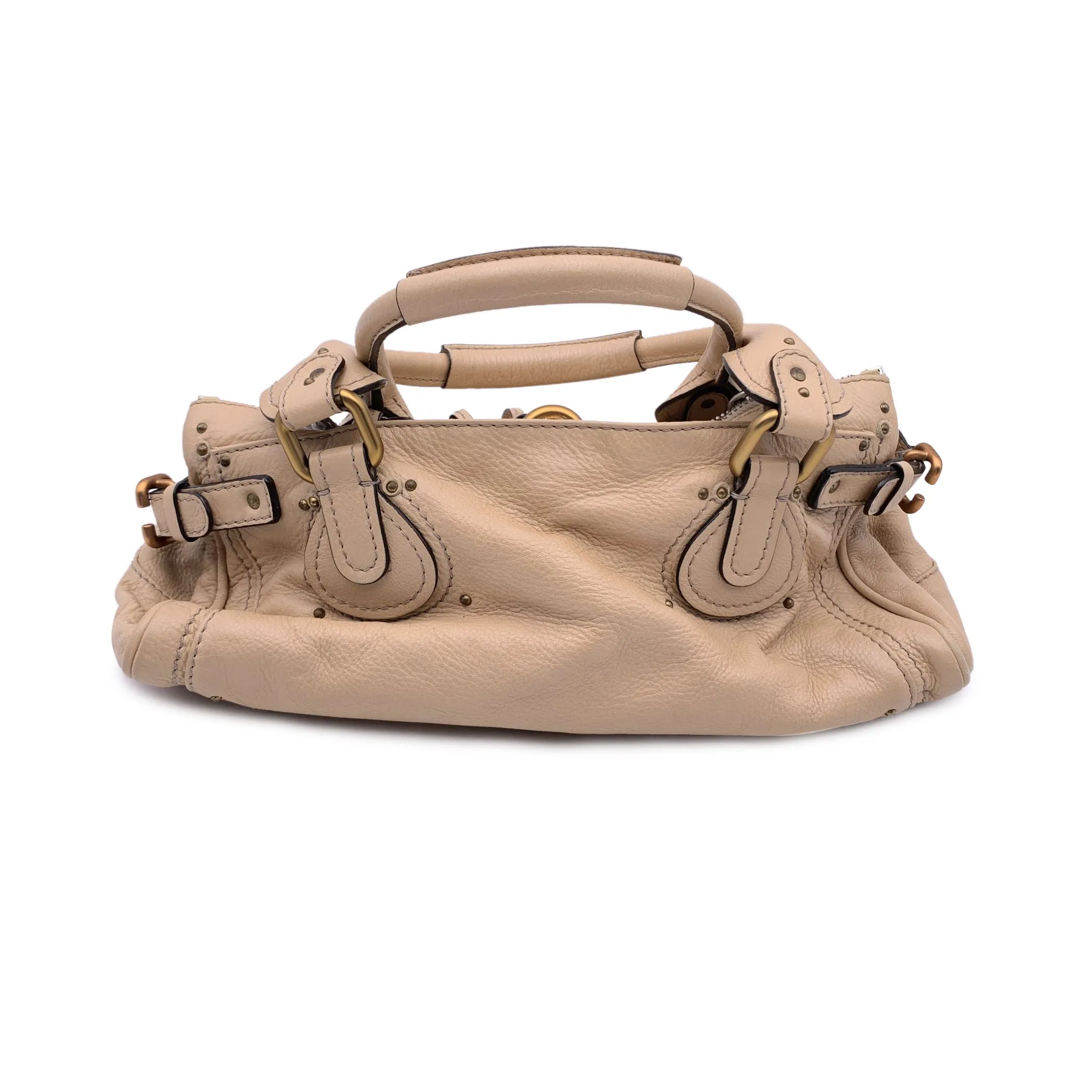 Chloe Beige Leather Paddington Bag Tote Satchel Handbag