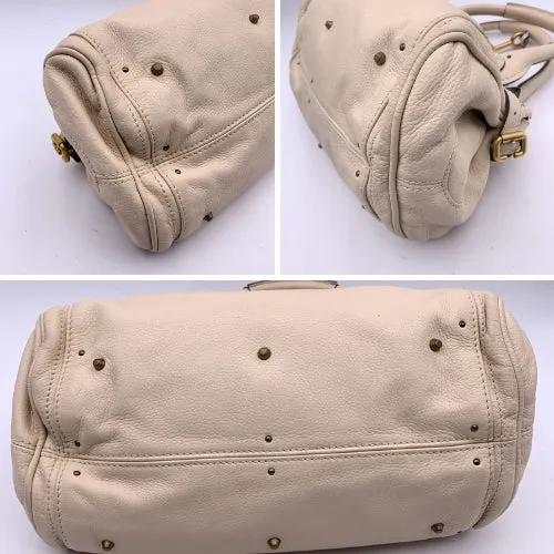 Chloe Beige Off White Leather Paddington Bag Tote Satchel Handbag