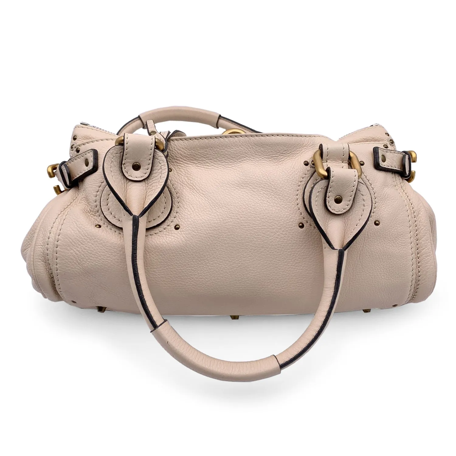 Chloe Beige Off White Leather Paddington Bag Tote Satchel Handbag