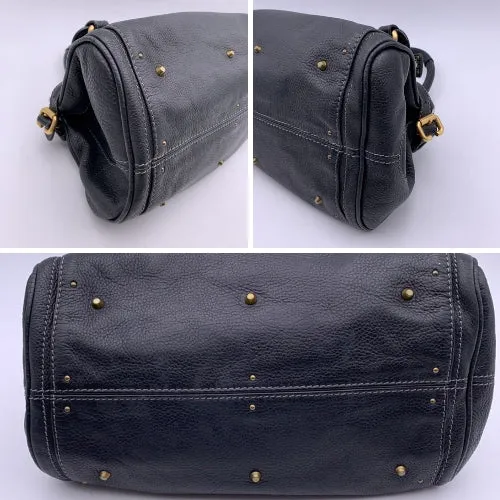 Chloe Black Leather Paddington Bag Medium Tote Satchel Handbag