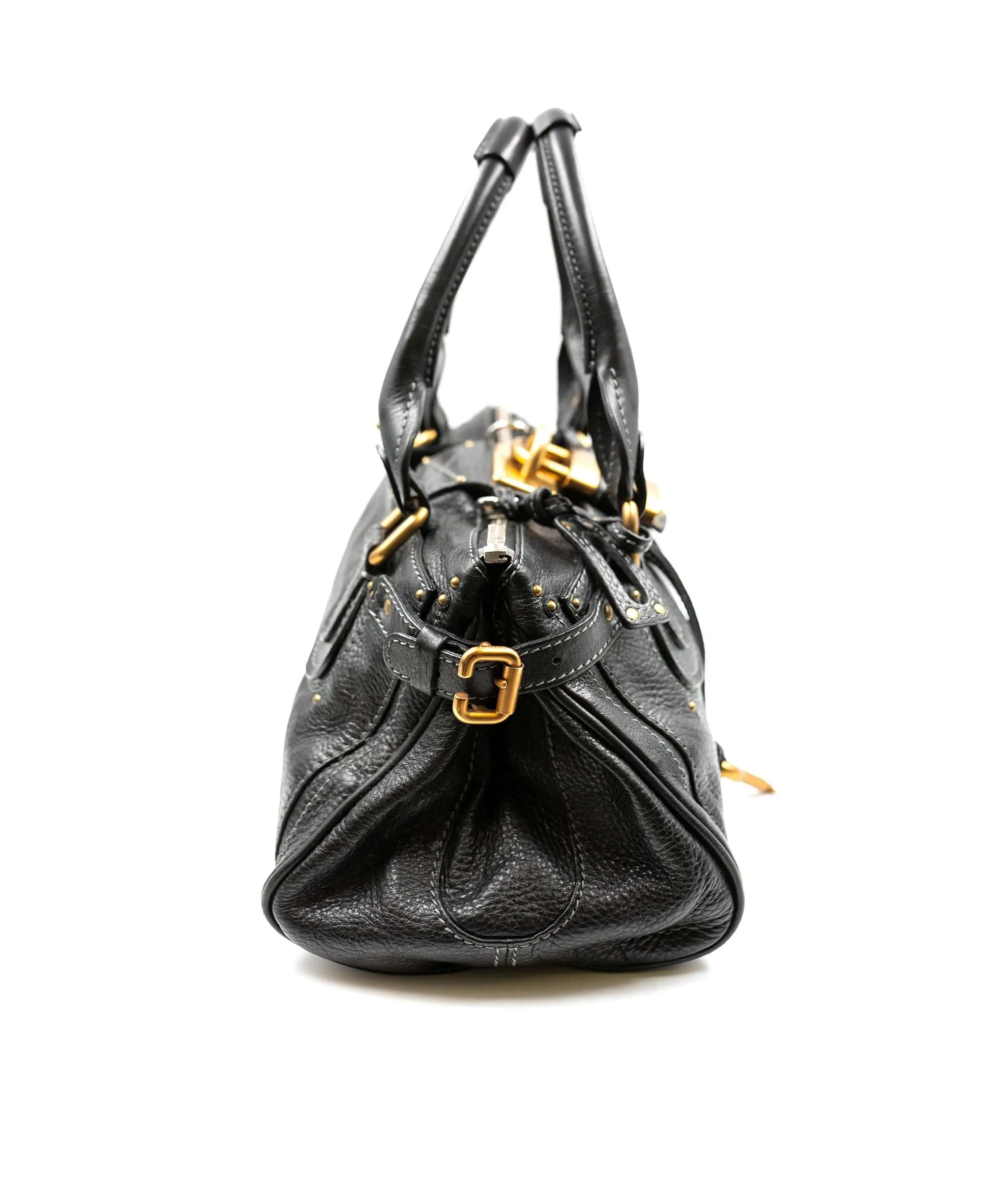 Chloe Black Leather Paddington Bag with GHW - AGL2173