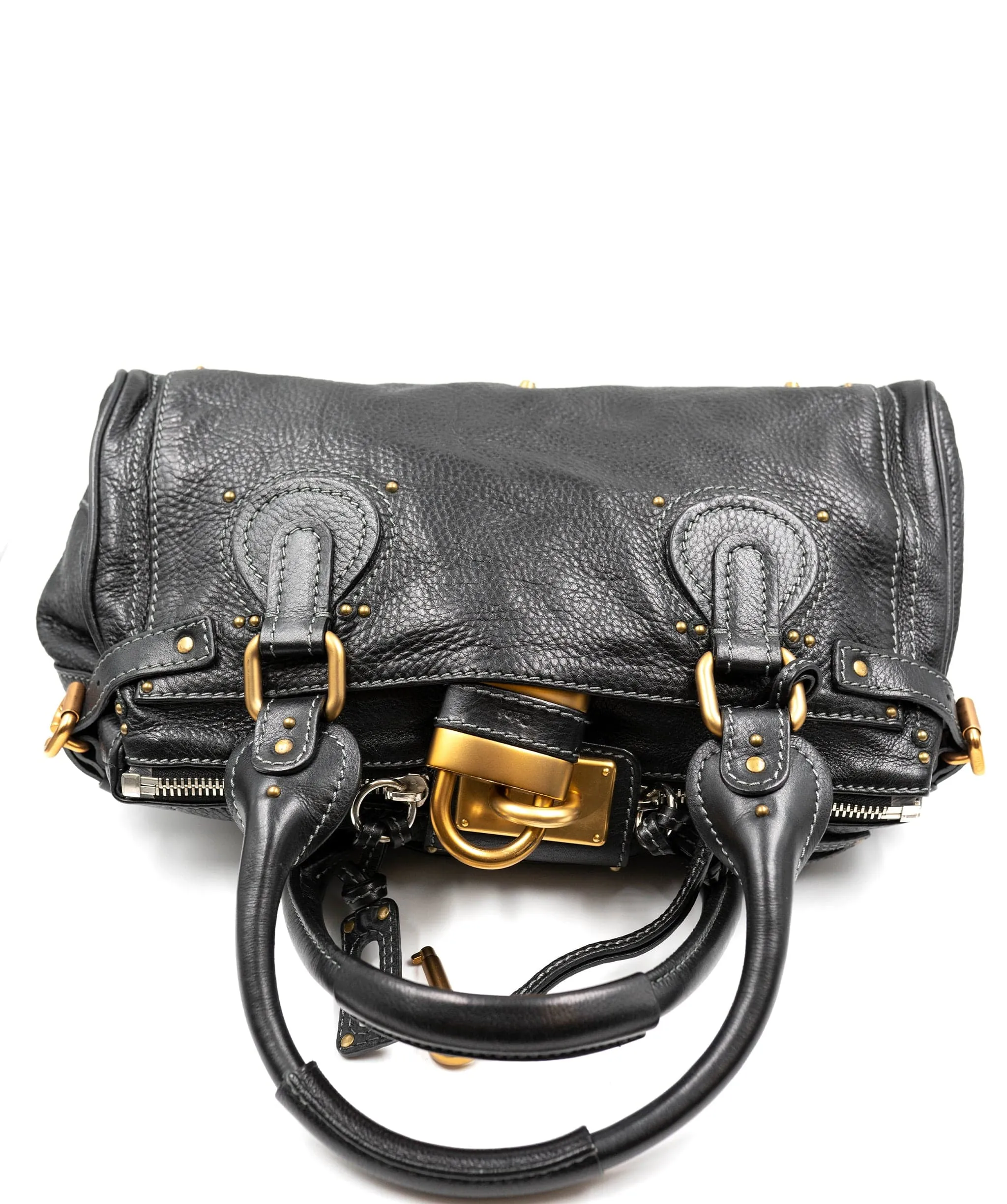 Chloe Black Leather Paddington Bag with GHW - AGL2173