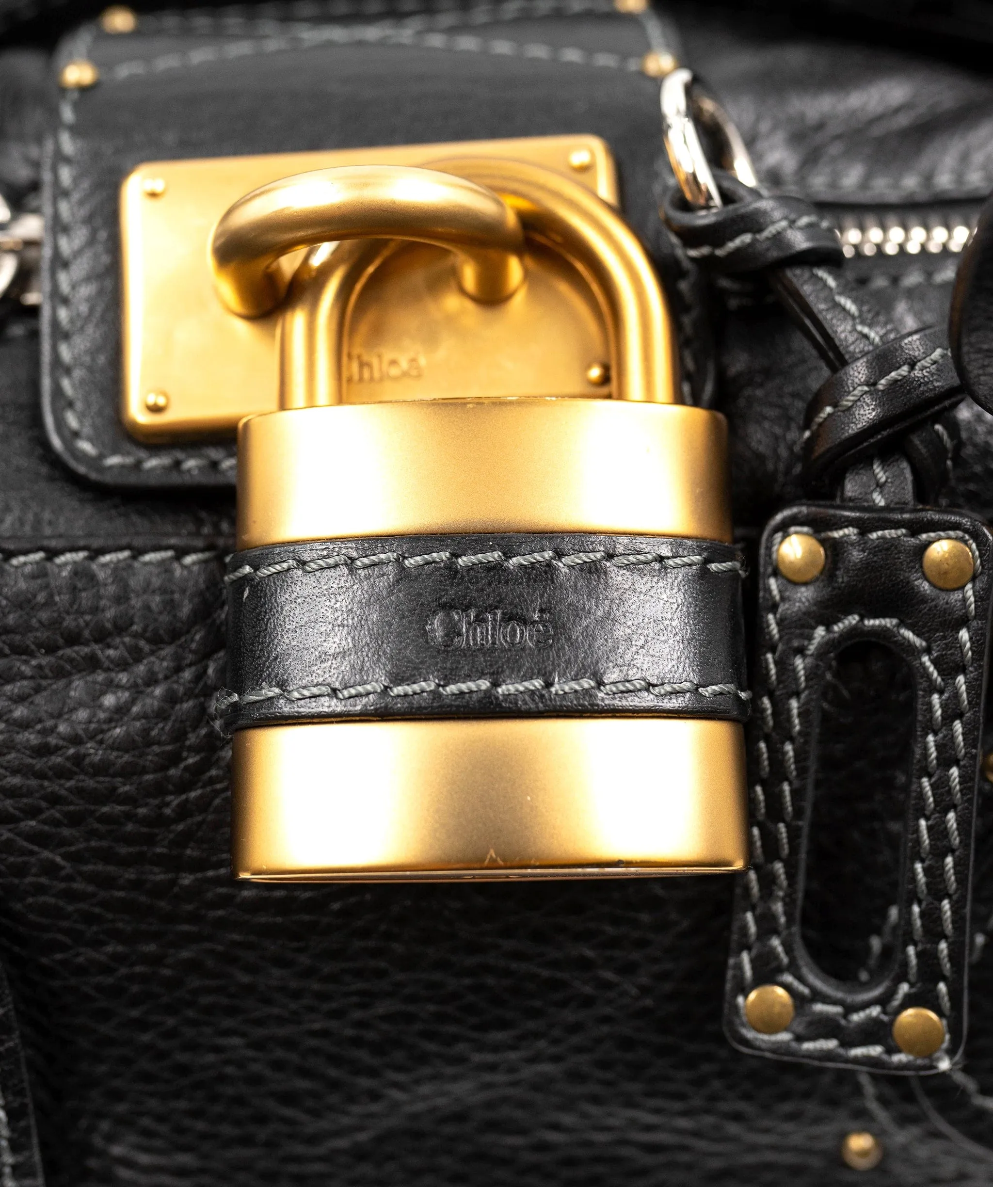 Chloe Black Leather Paddington Bag with GHW - AGL2173