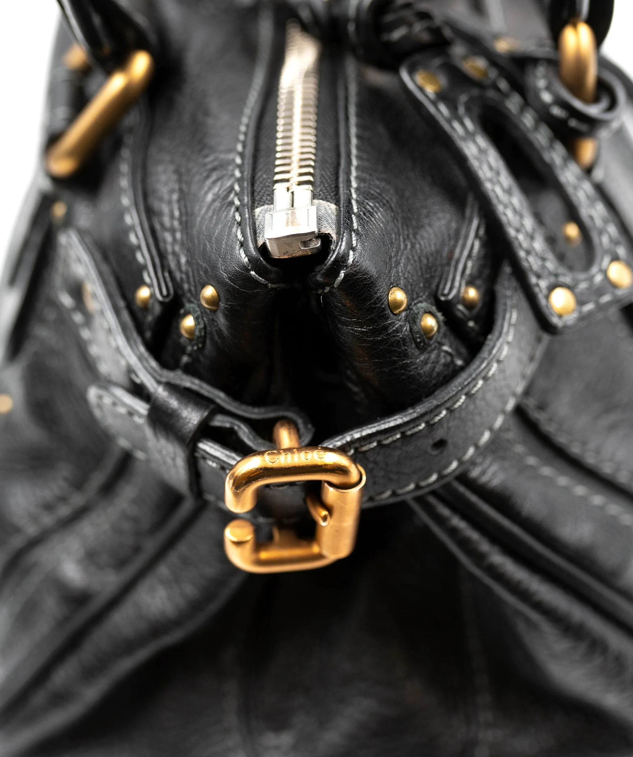 Chloe Black Leather Paddington Bag with GHW - AGL2173