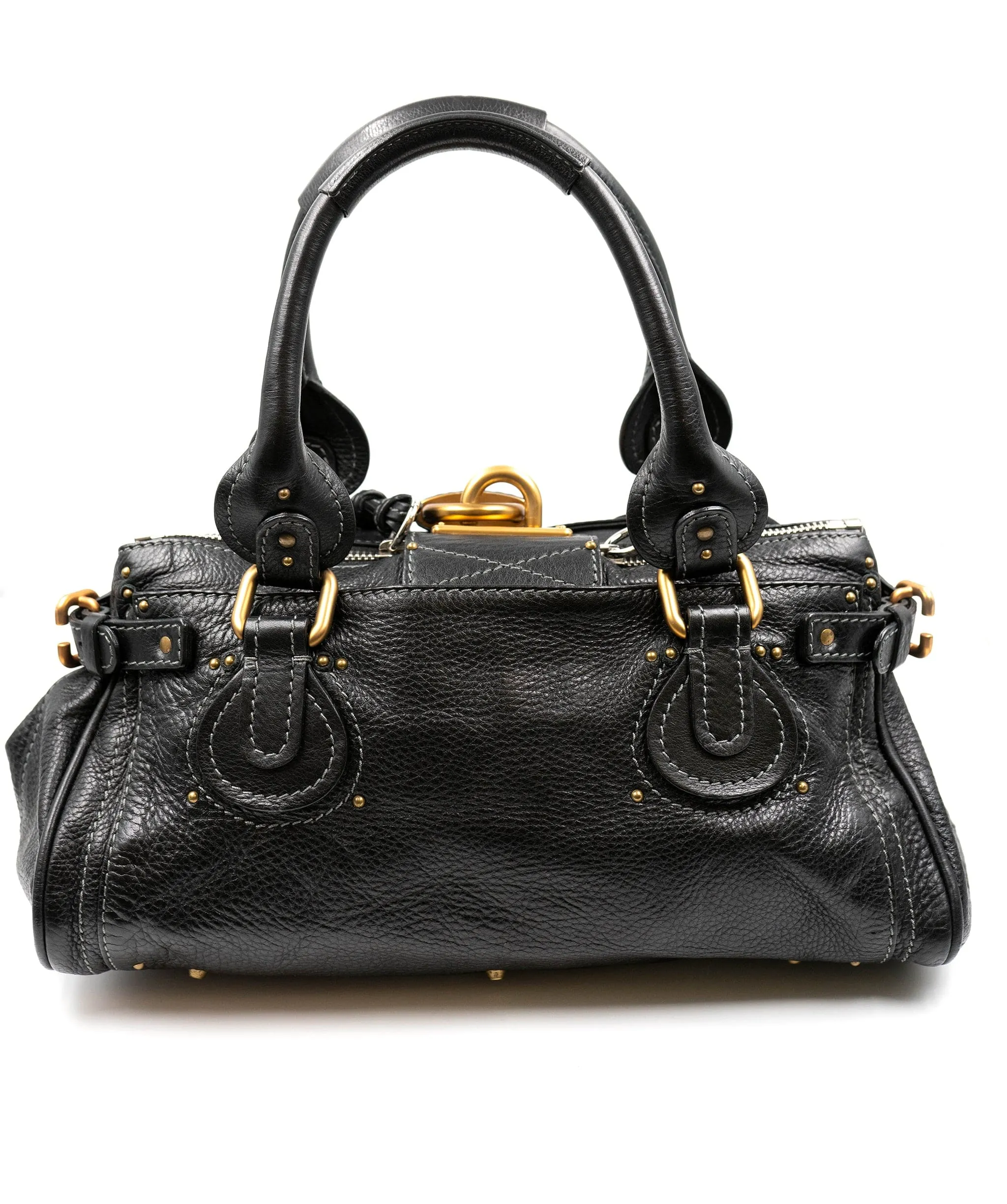 Chloe Black Leather Paddington Bag with GHW - AGL2173