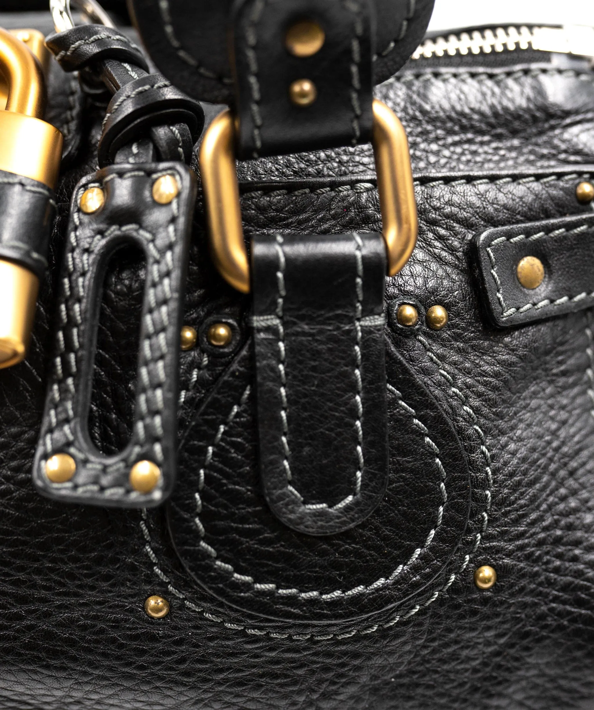Chloe Black Leather Paddington Bag with GHW - AGL2173