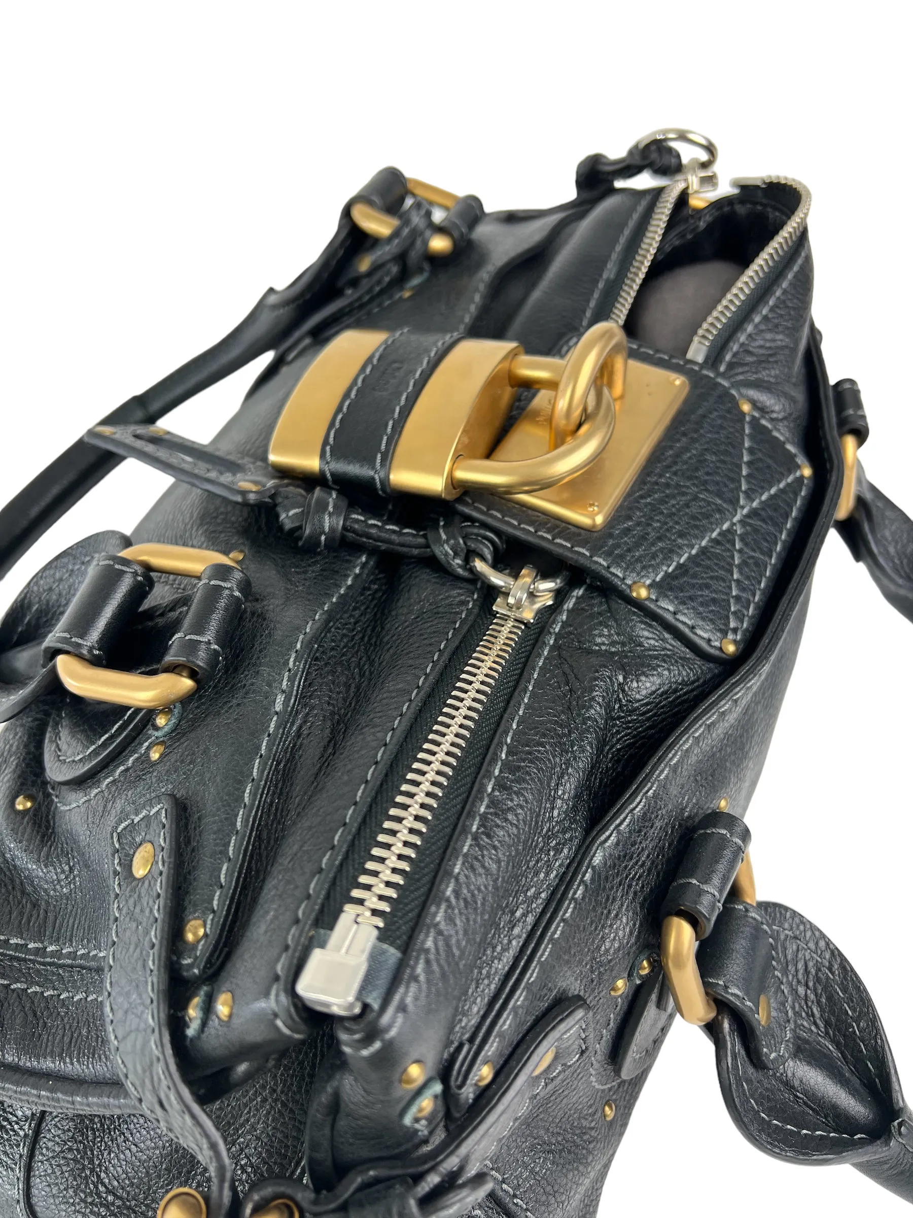 Chloe Black Leather Paddington Handbag