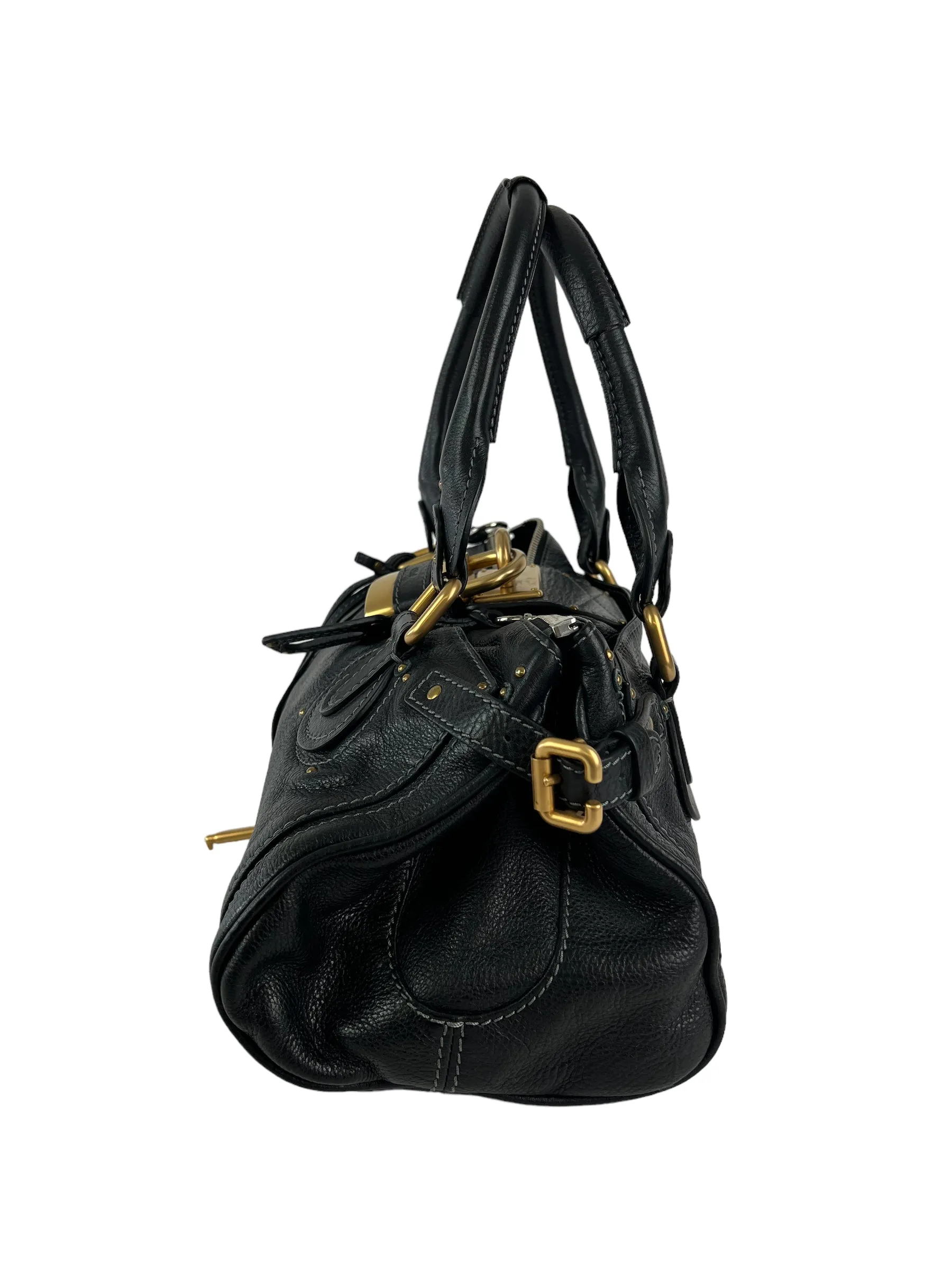 Chloe Black Leather Paddington Handbag