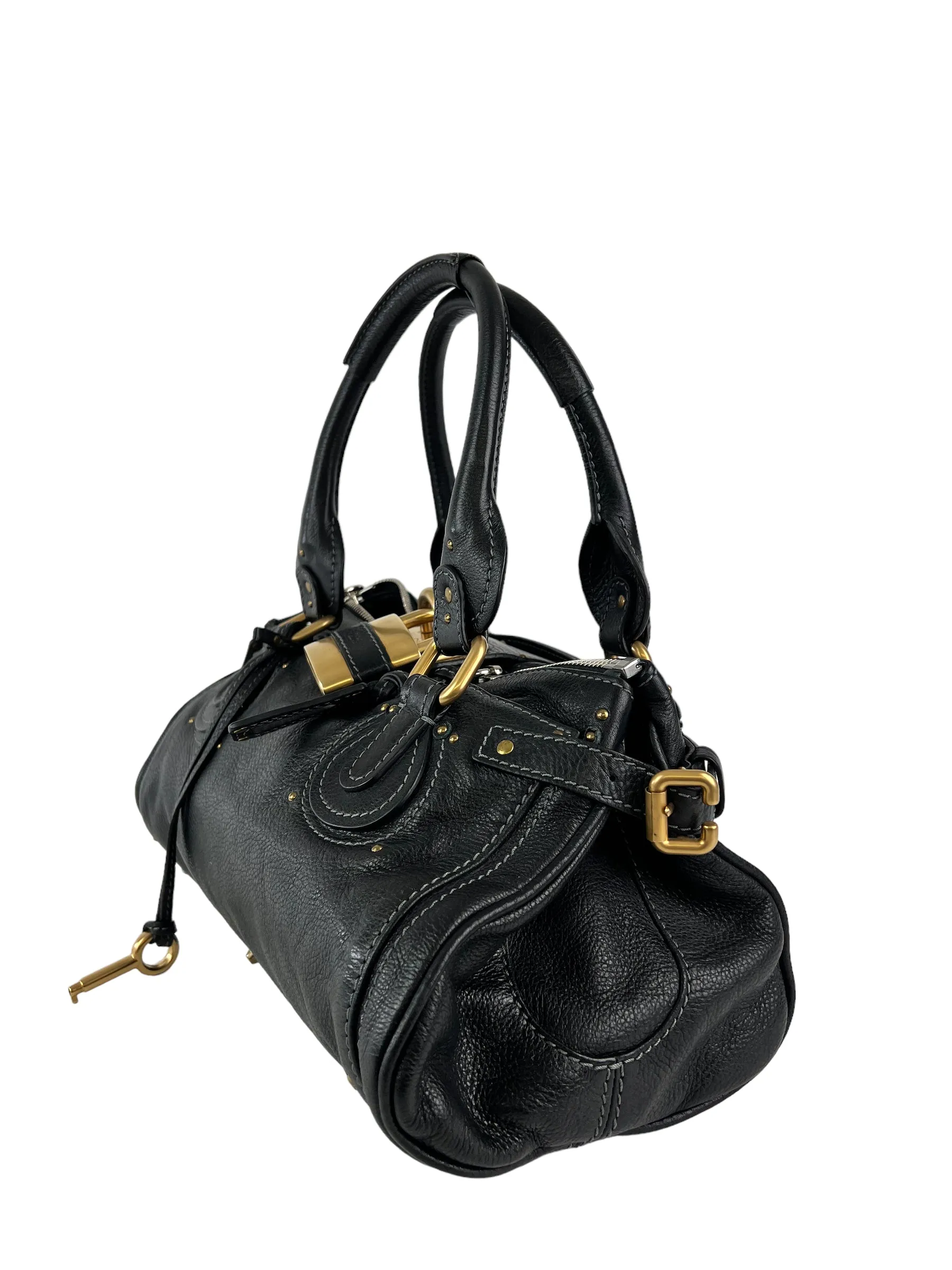 Chloe Black Leather Paddington Handbag