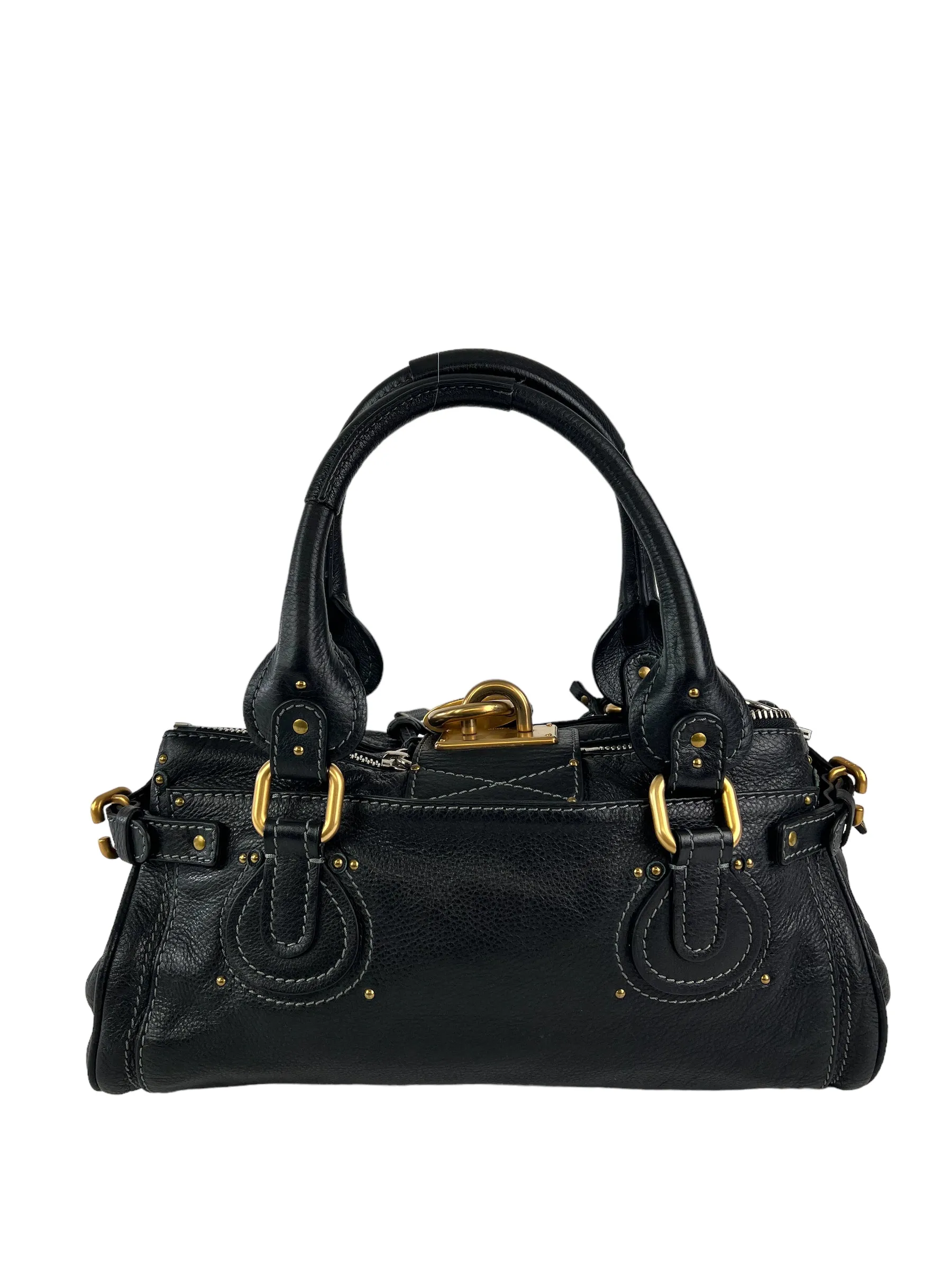 Chloe Black Leather Paddington Handbag