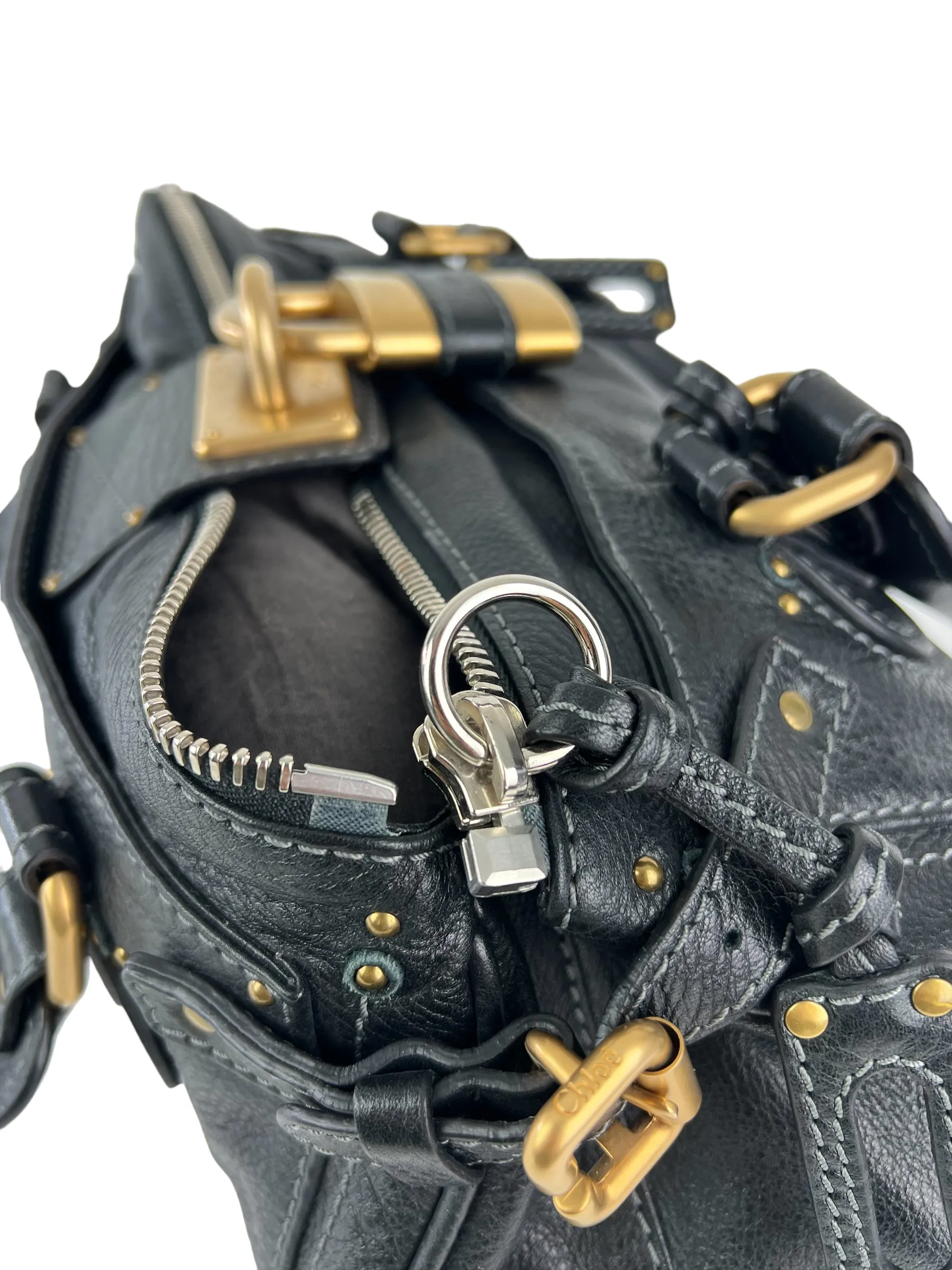 Chloe Black Leather Paddington Handbag