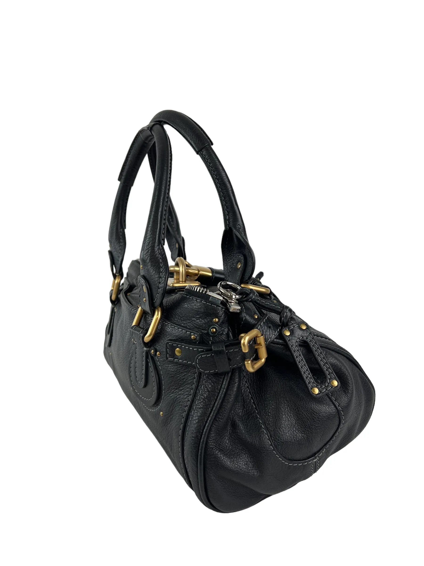 Chloe Black Leather Paddington Handbag