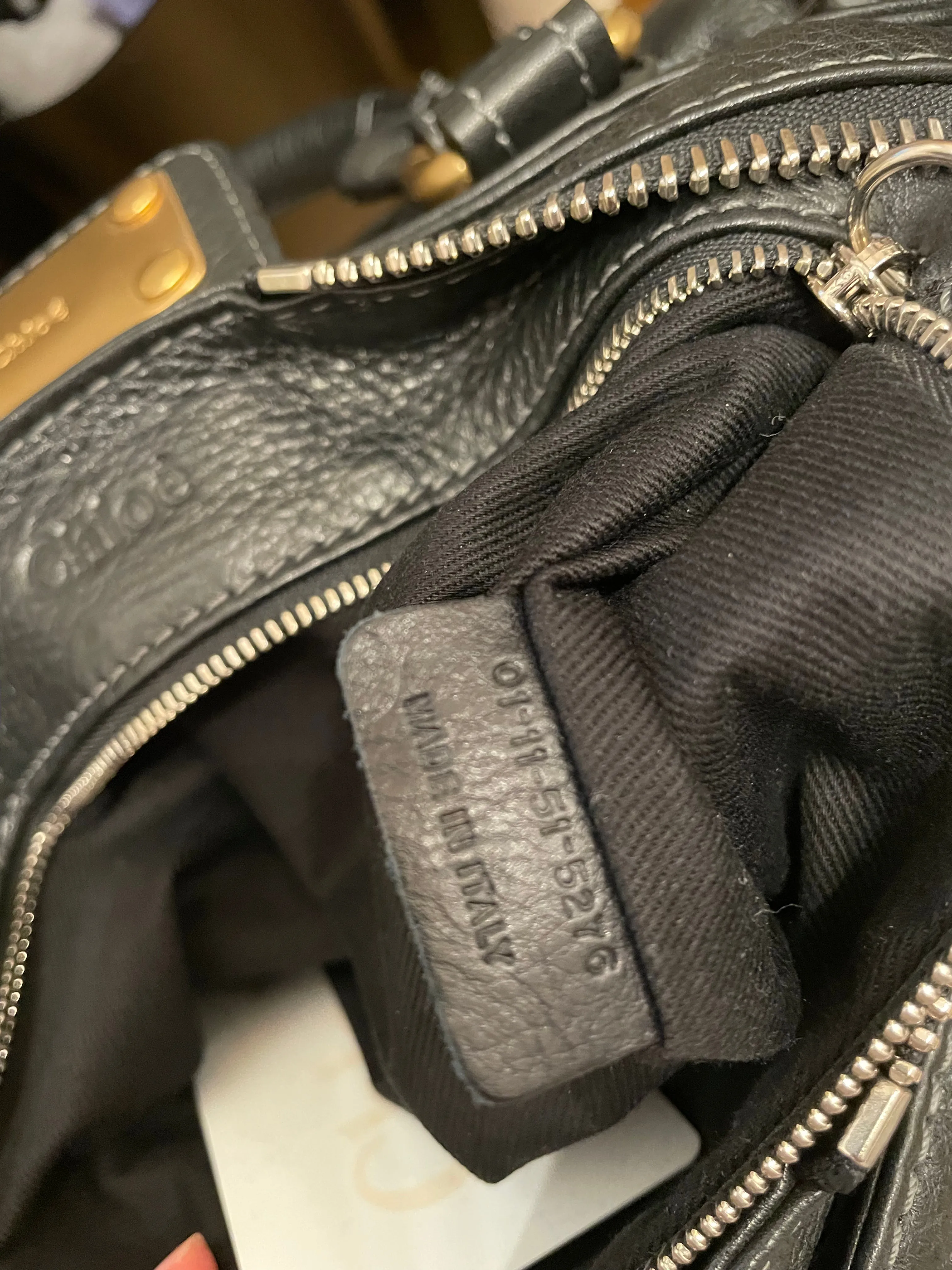 Chloe Black Leather Paddington Handbag