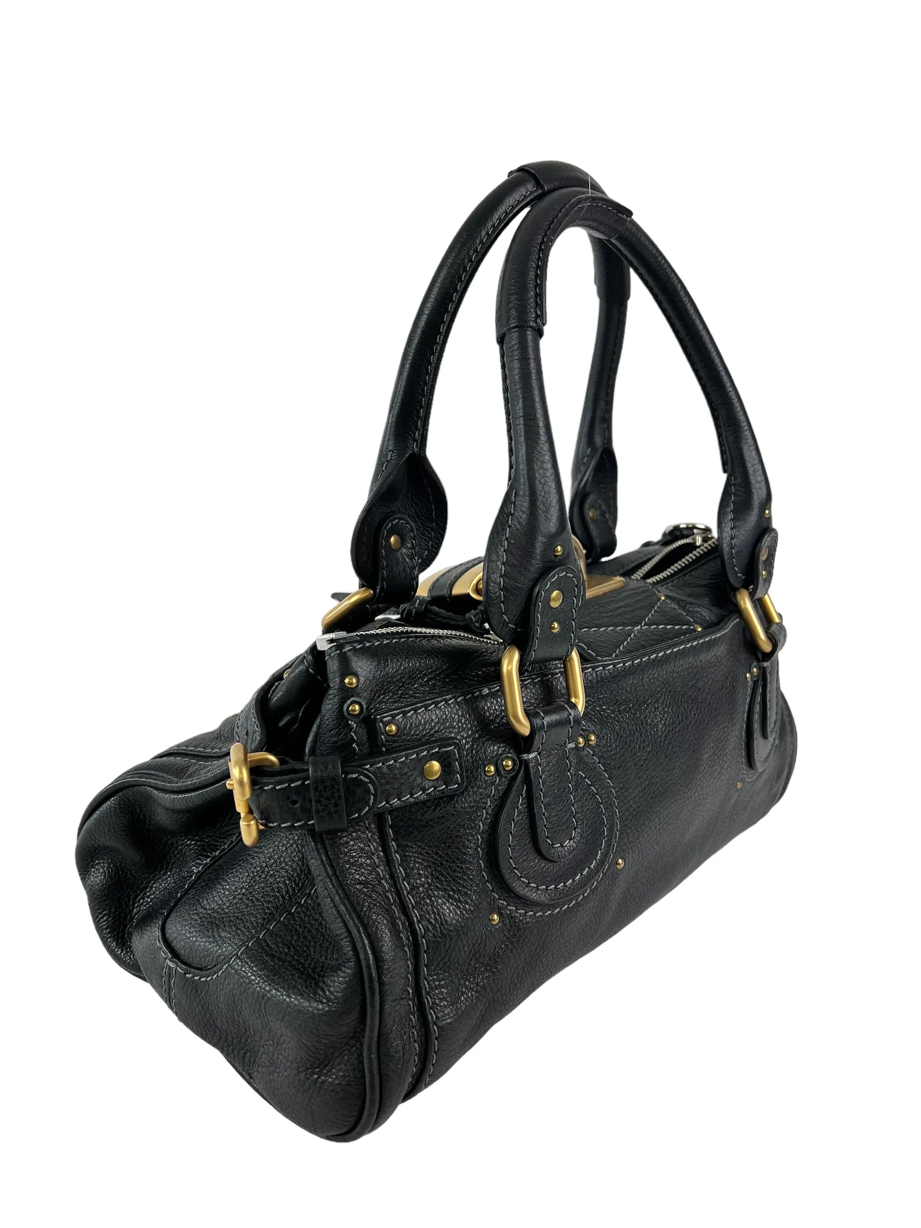 Chloe Black Leather Paddington Handbag