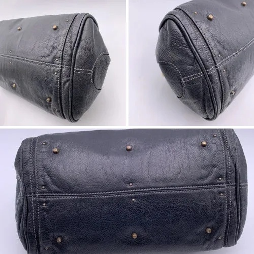Chloe Black Leather Paddington Tote Medium Satchel Bag No Padlock