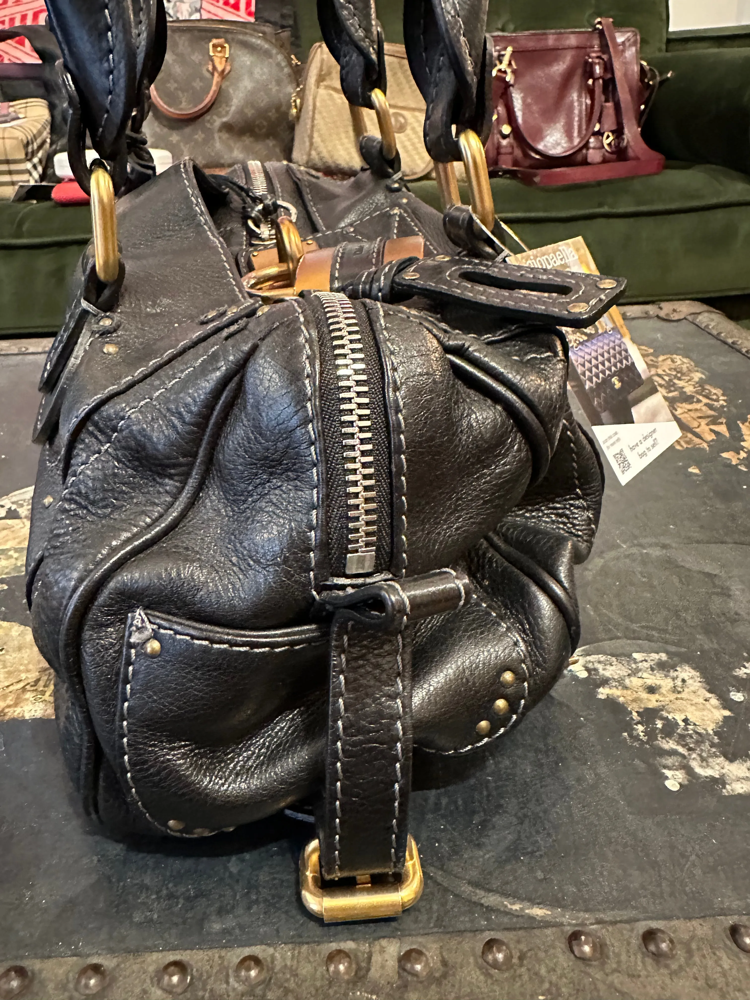Chloe Black Leather Paddington Tote