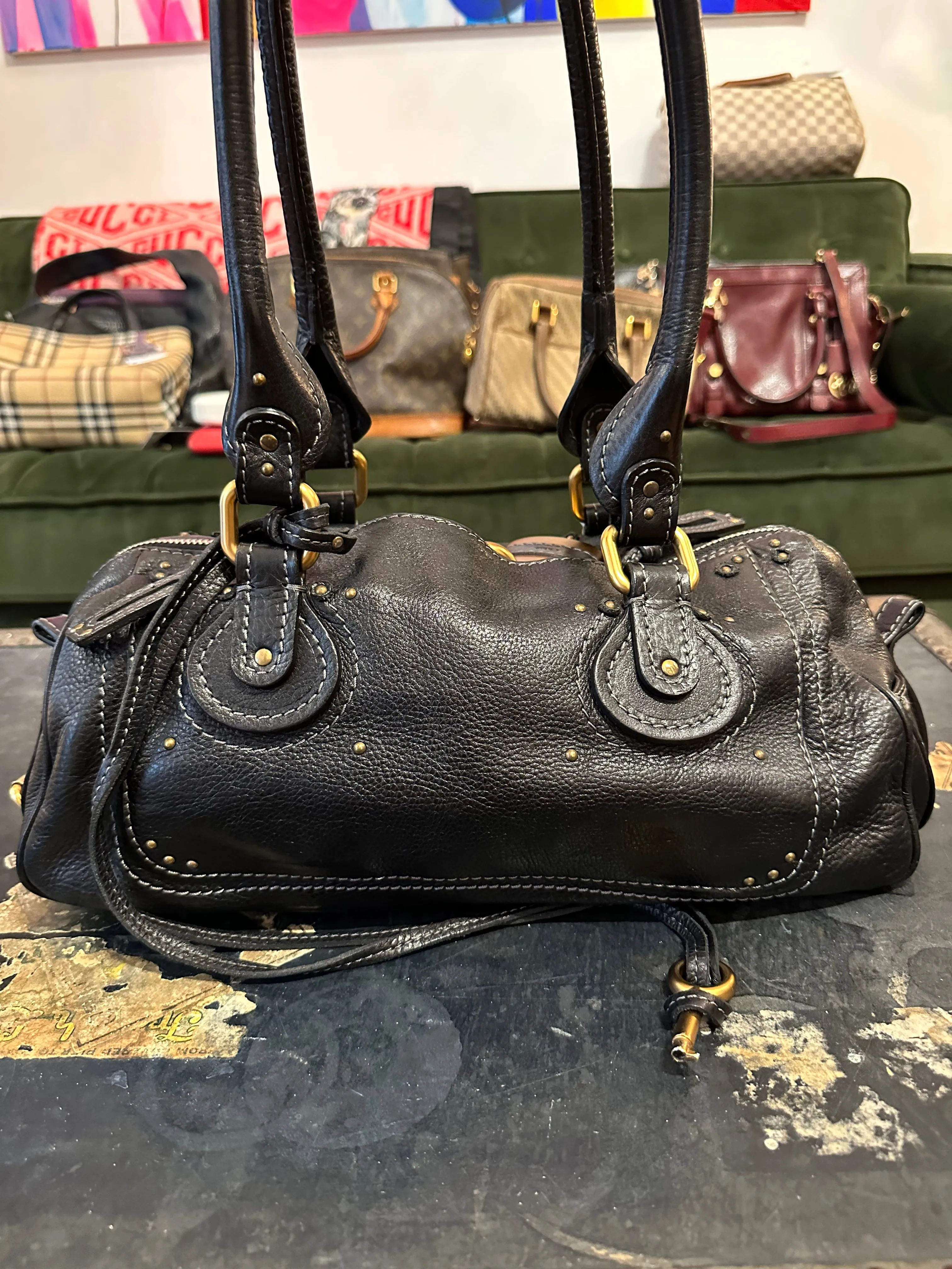 Chloe Black Leather Paddington Tote