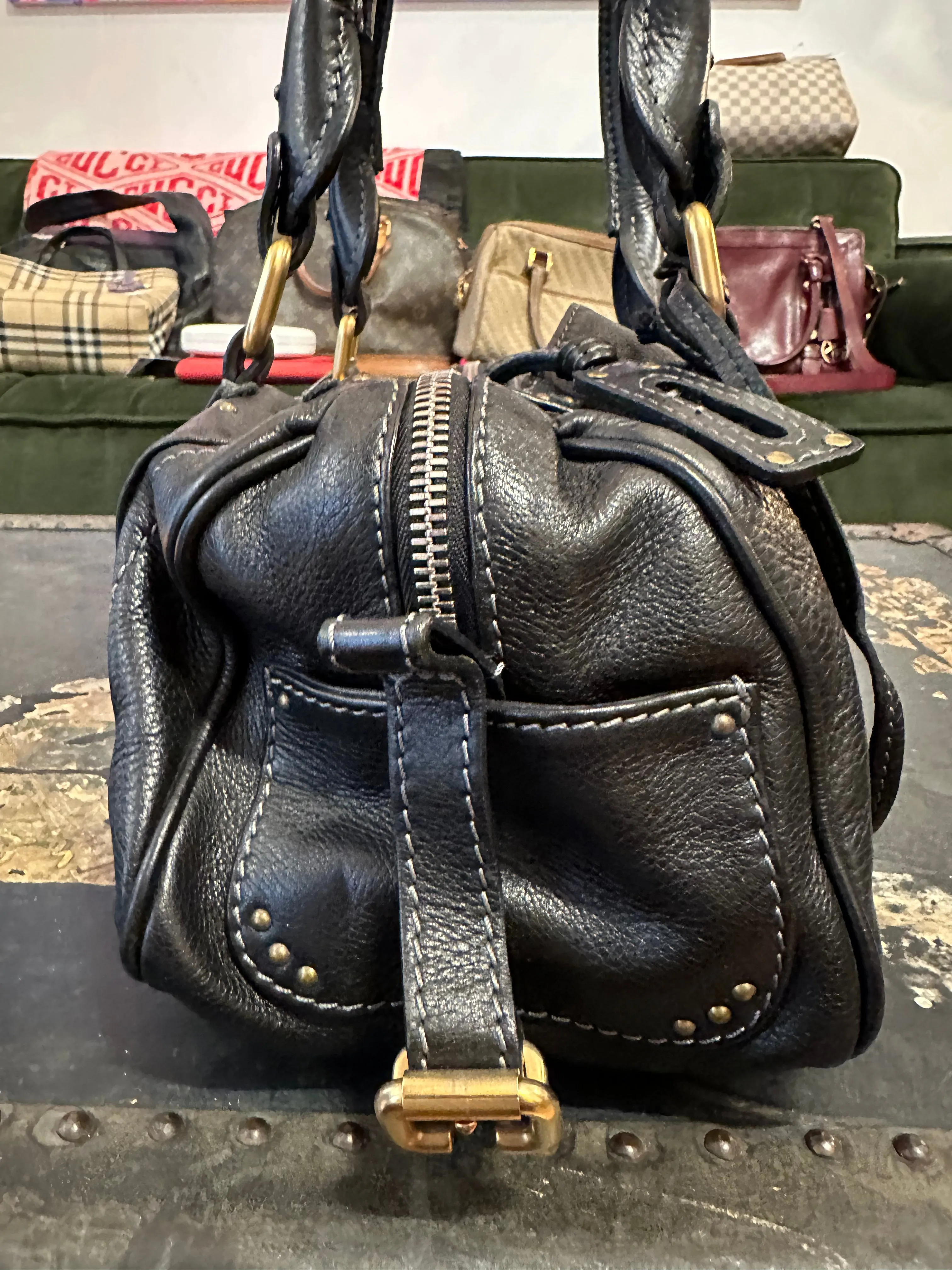 Chloe Black Leather Paddington Tote