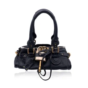 Chloe Black Leather Small Paddington Tote Bag Satchel Handbag