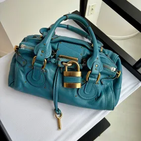 Chloe Blue Leather Paddington Satchel