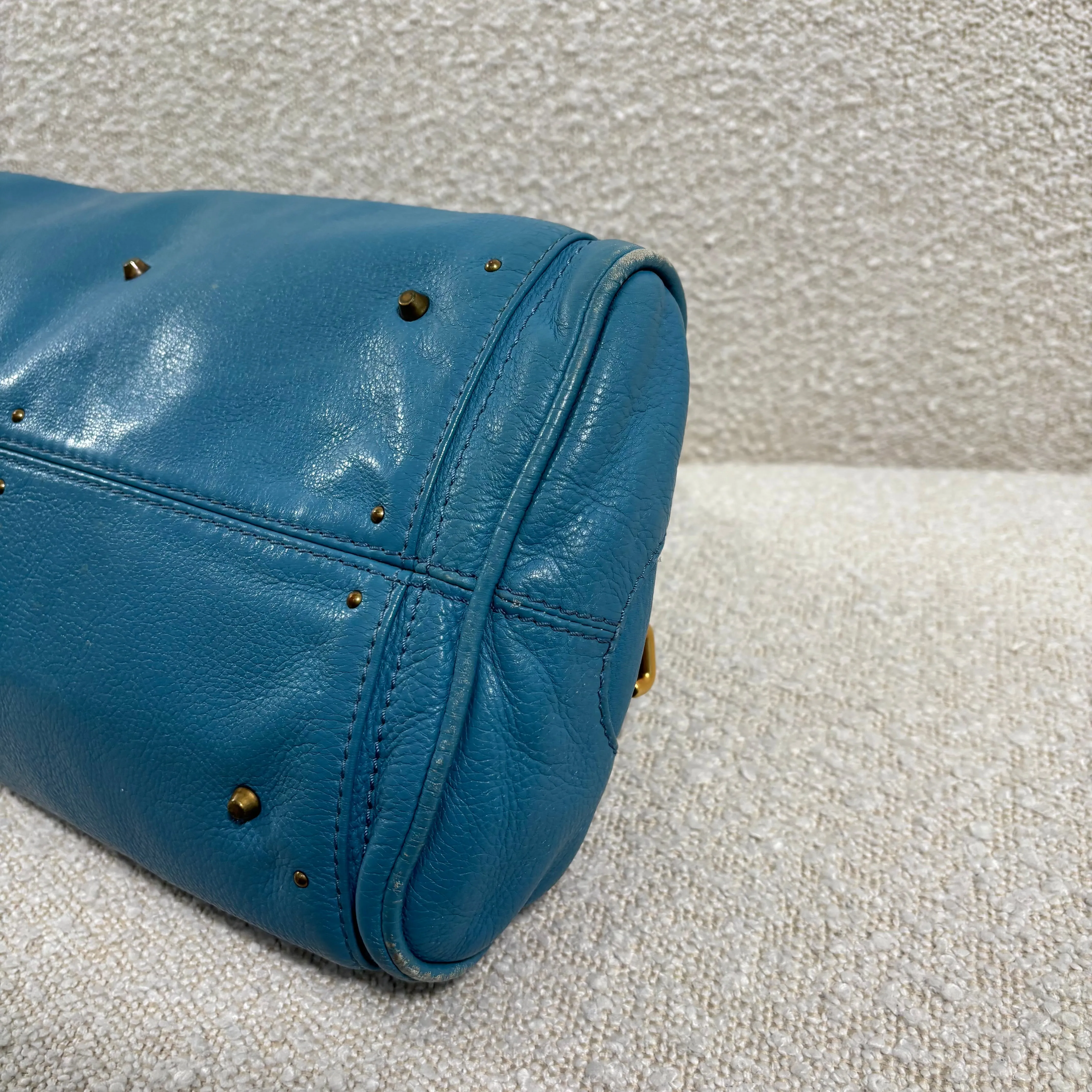 Chloe Blue Leather Paddington Satchel