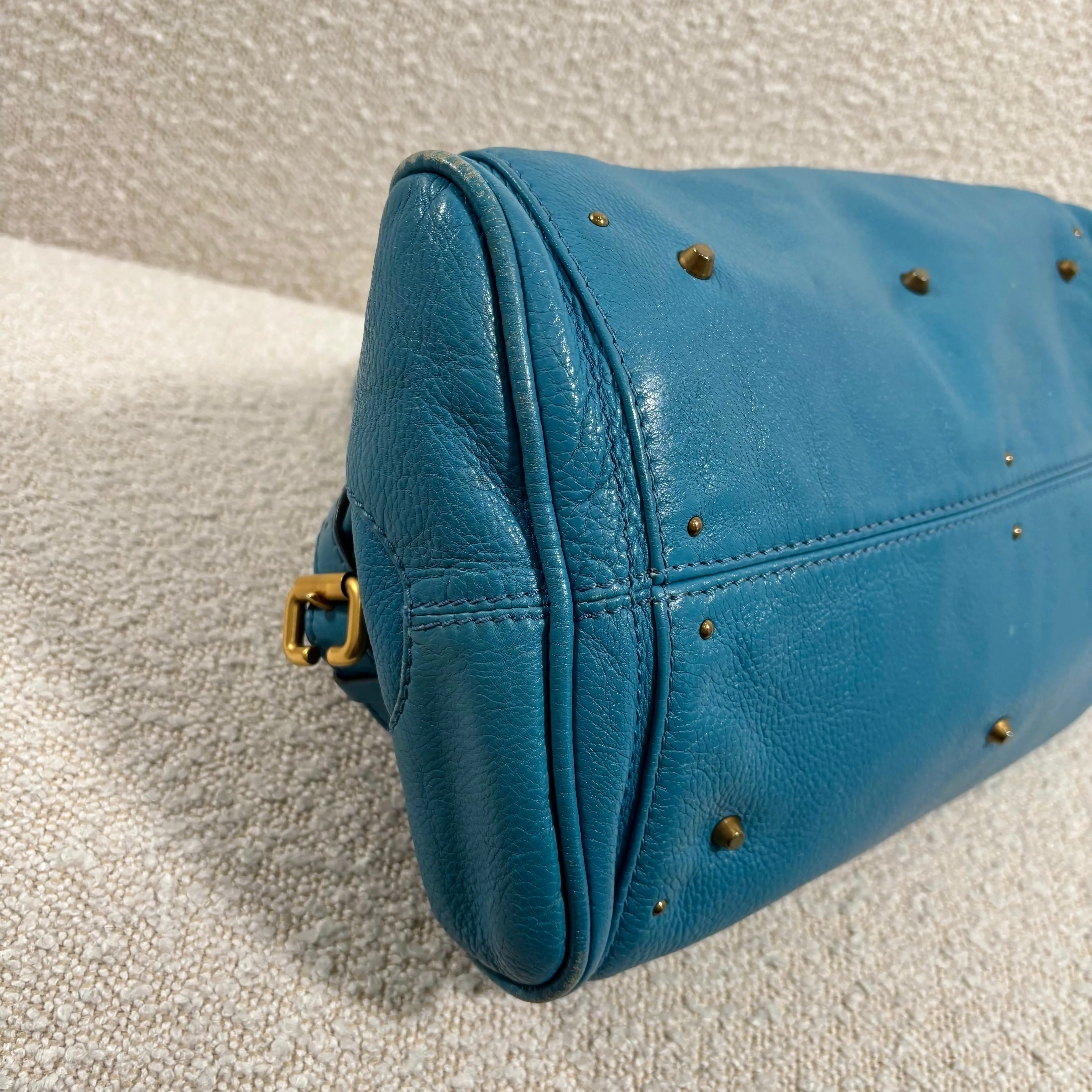 Chloe Blue Leather Paddington Satchel
