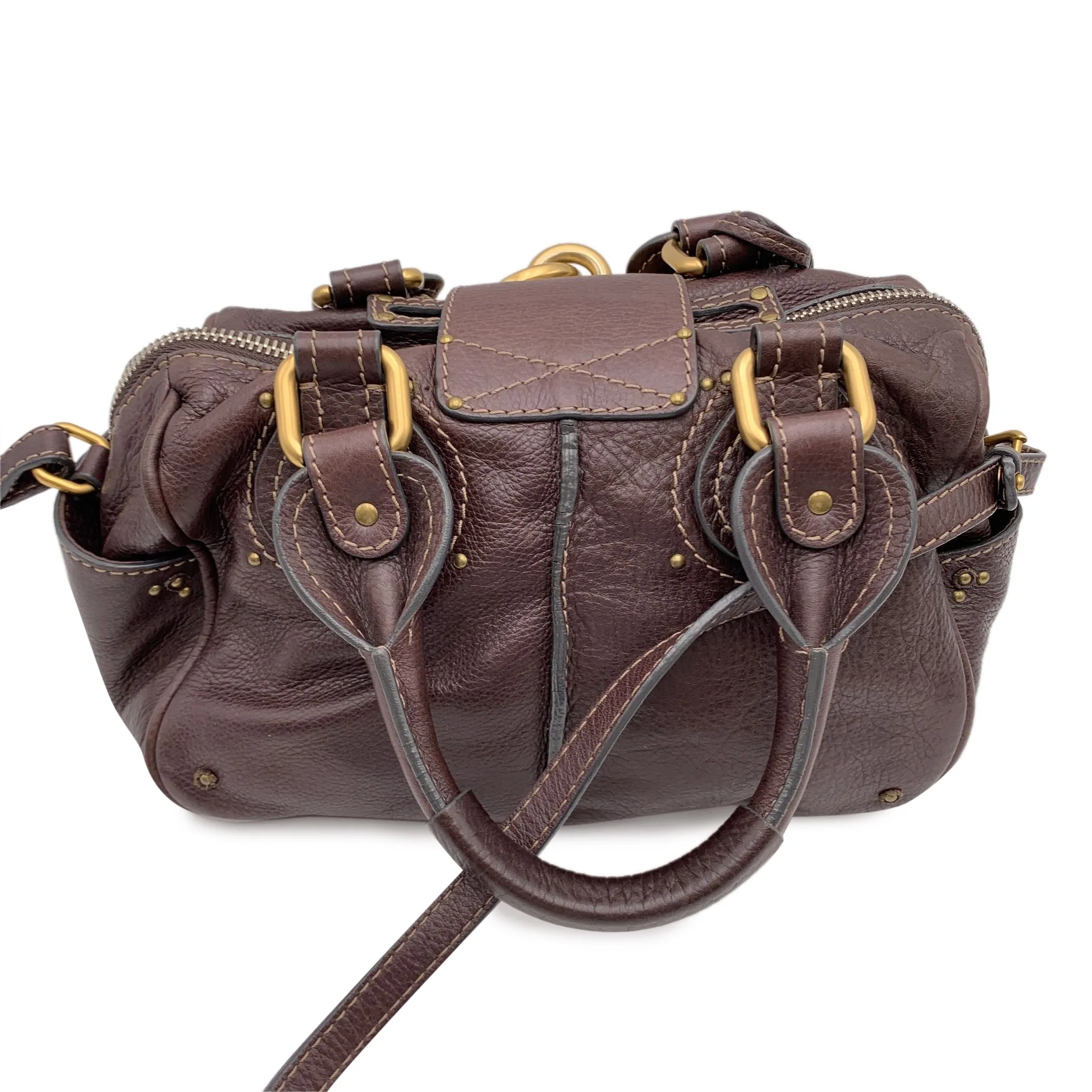 Chloe Brown Leather Paddington Bag Tote Satchel Handbag