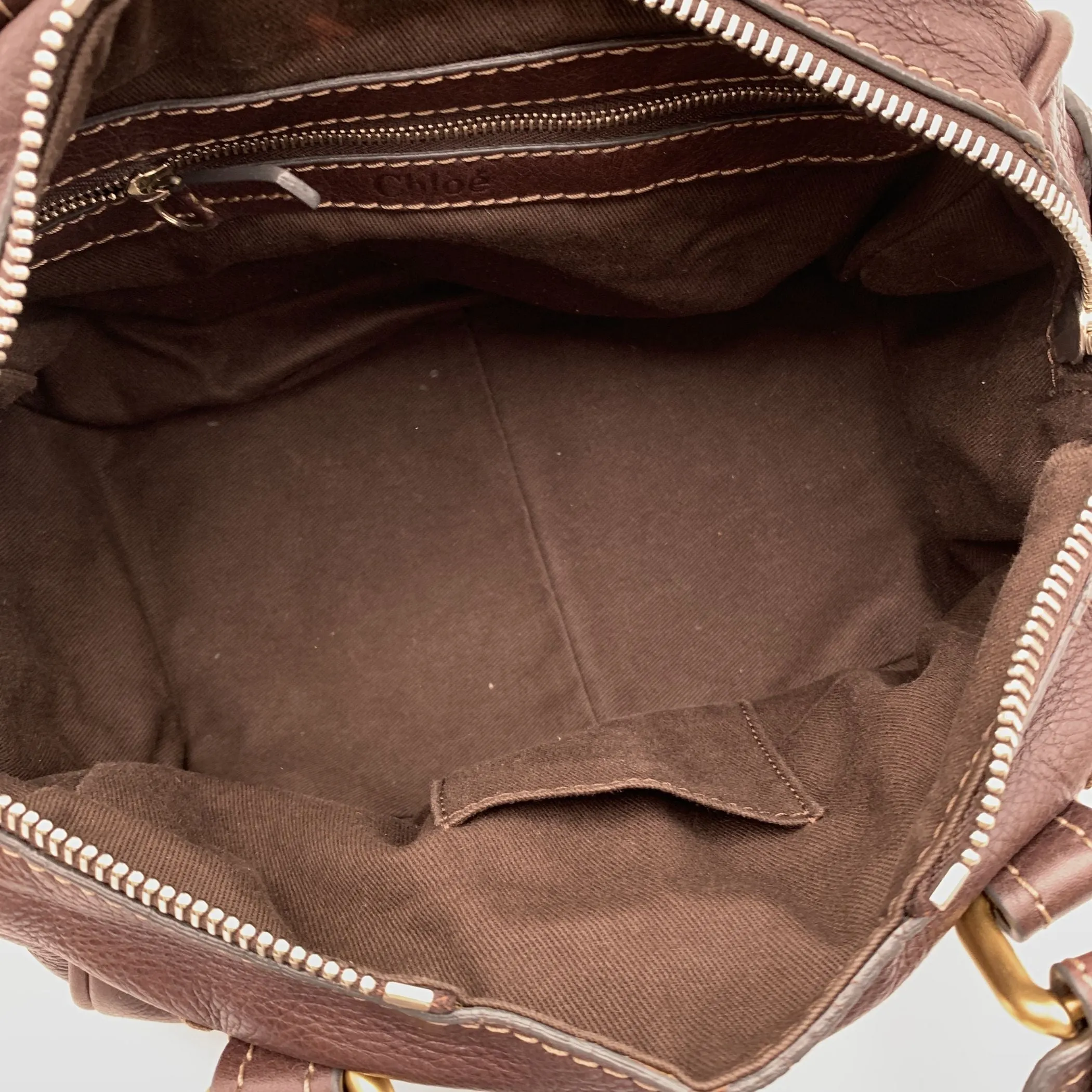 Chloe Brown Leather Paddington Bag Tote Satchel Handbag