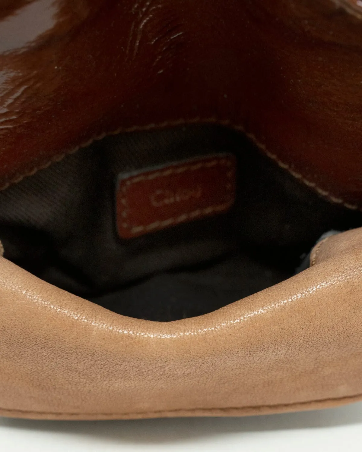 Chloe Brown Patent Leather Paddington Wallet  - AGL1709