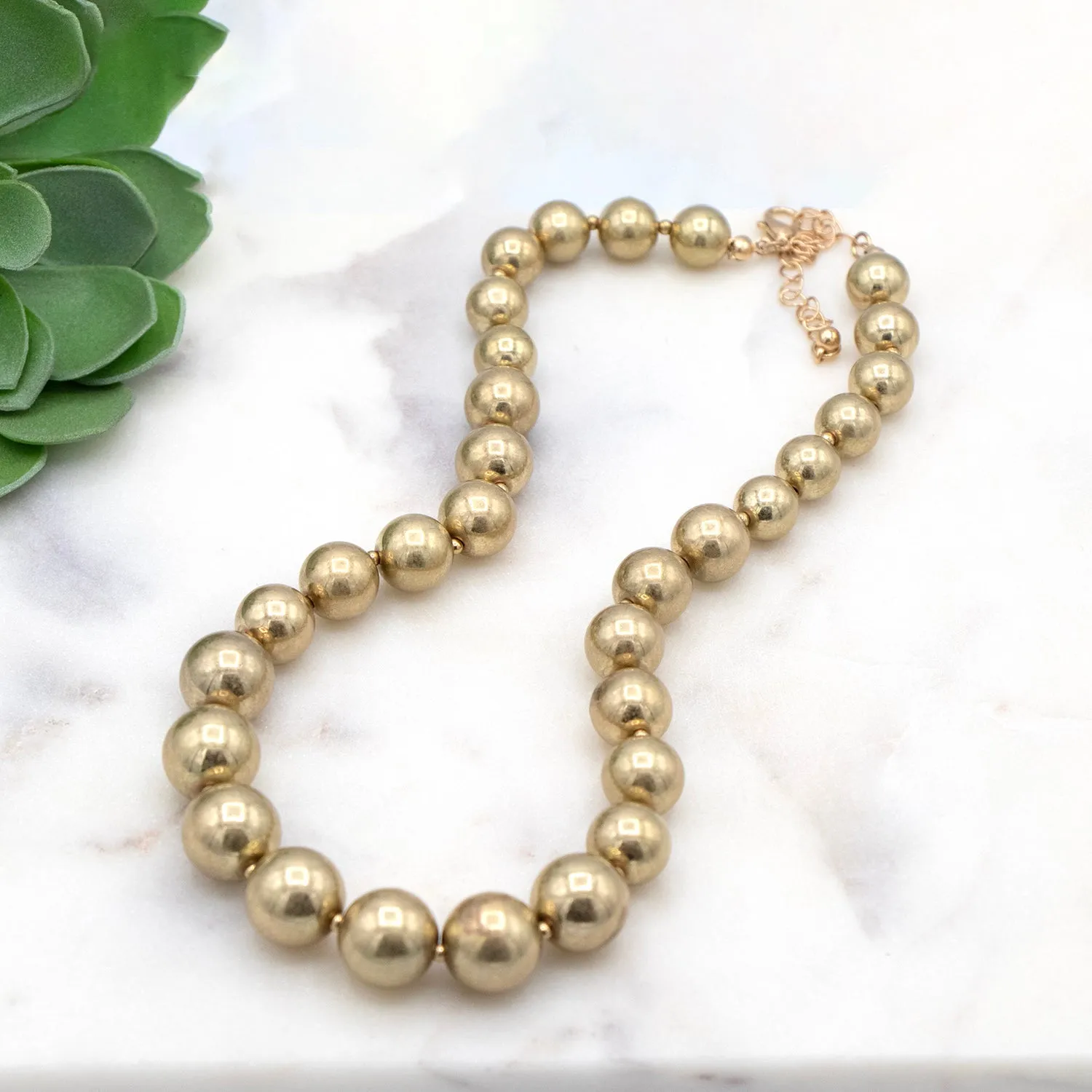 Chloe Gold Bead Necklace