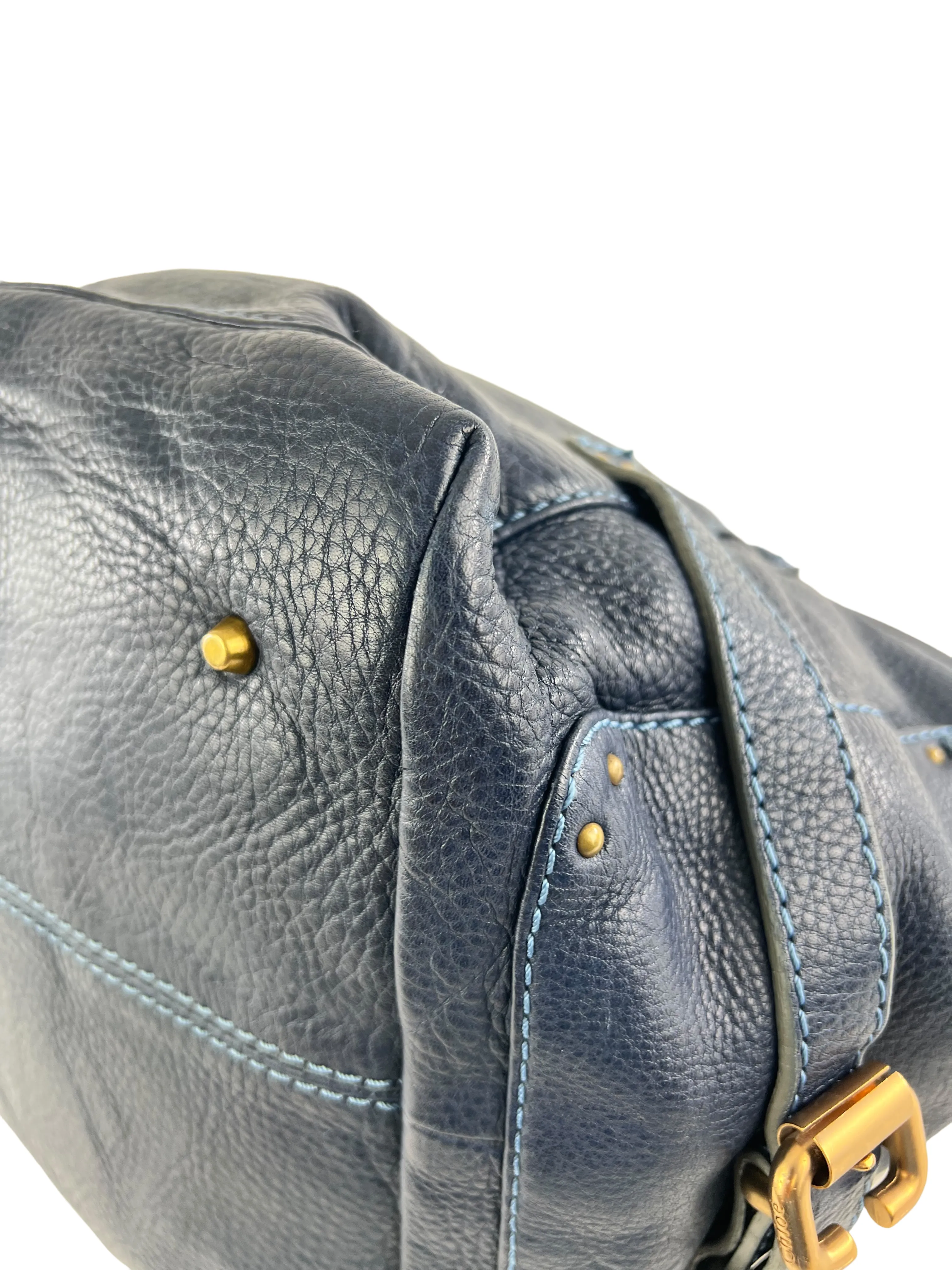 Chloe Navy Paddington Leather Handbag