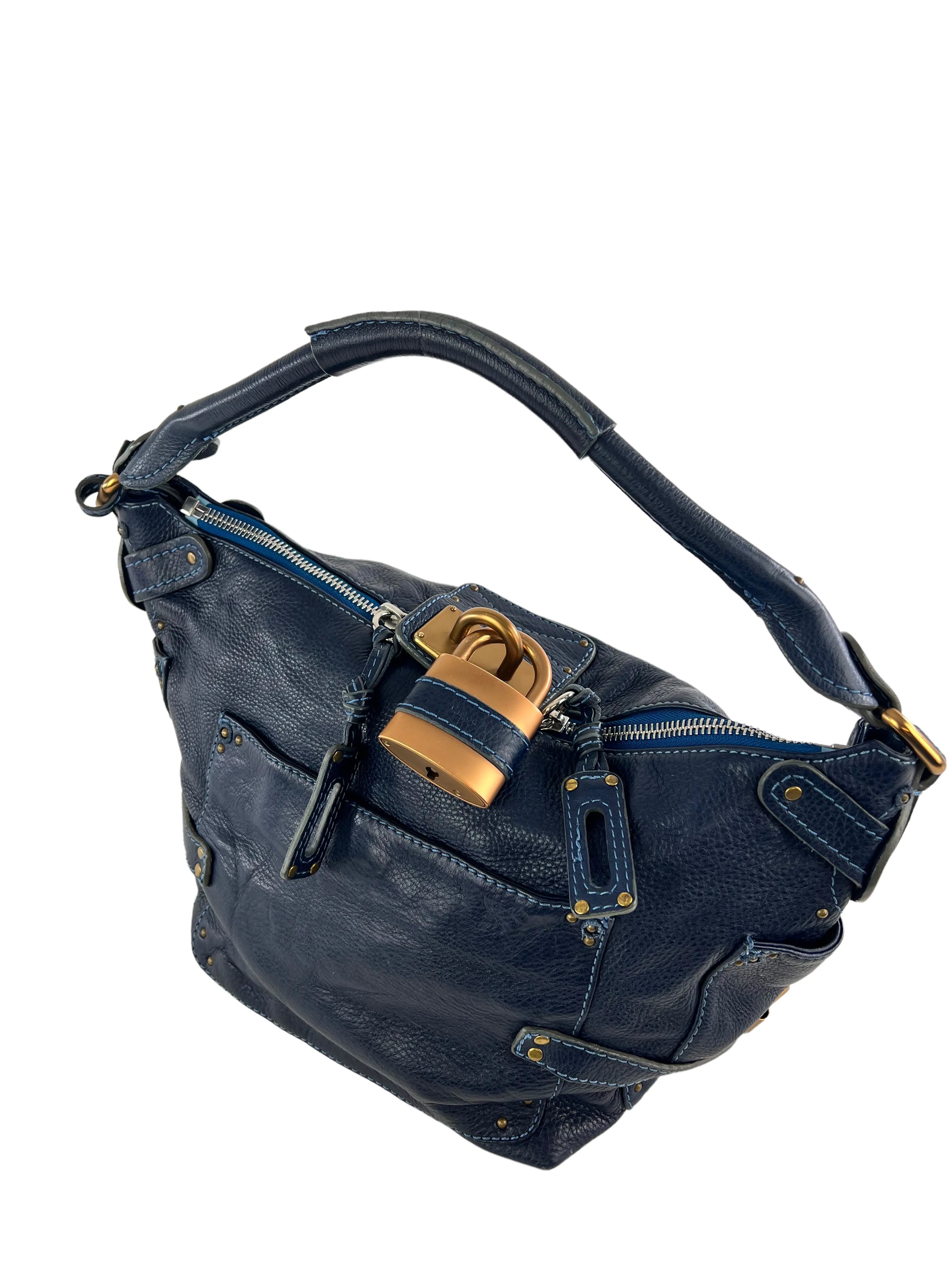 Chloe Navy Paddington Leather Handbag