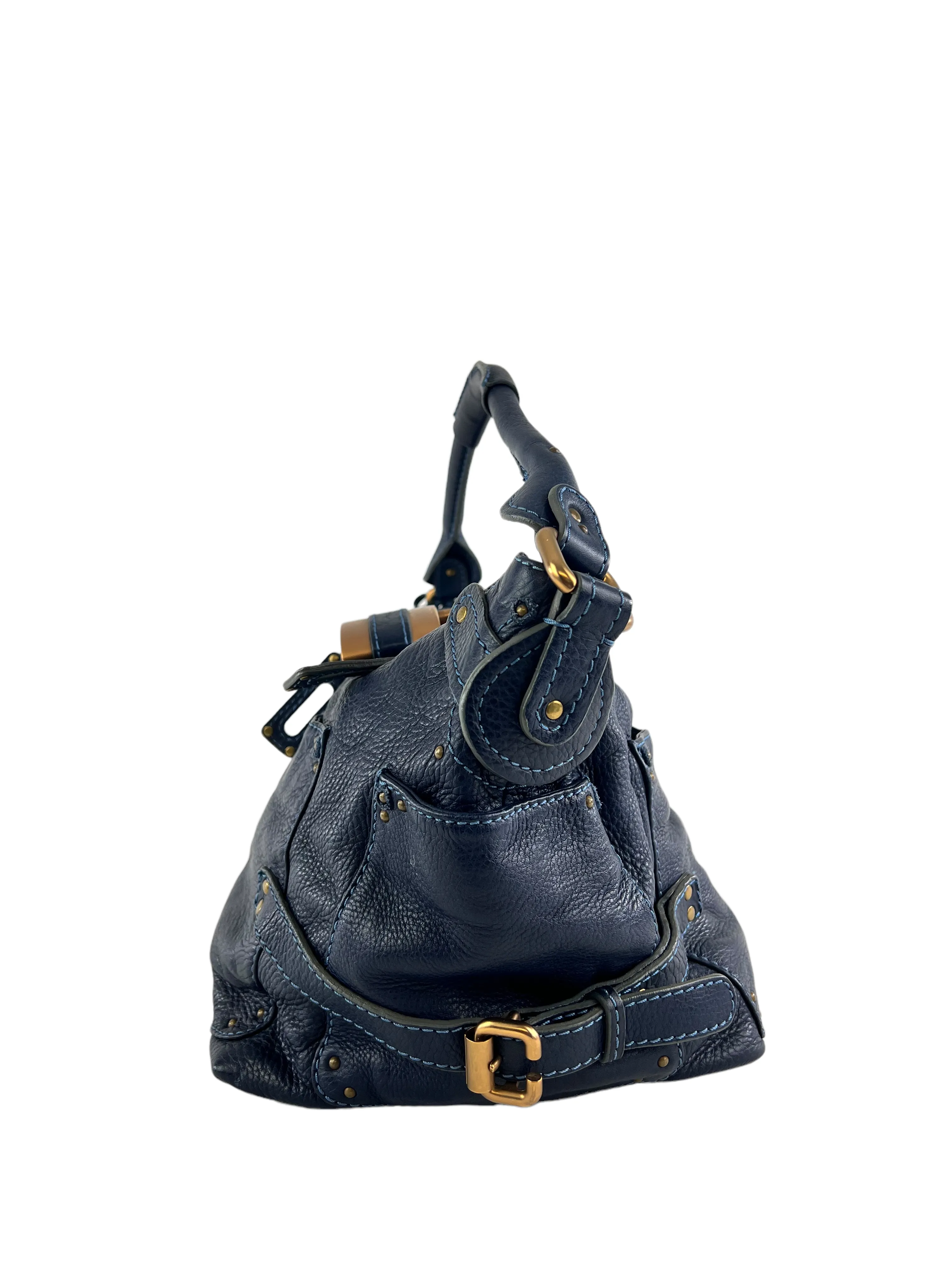 Chloe Navy Paddington Leather Handbag