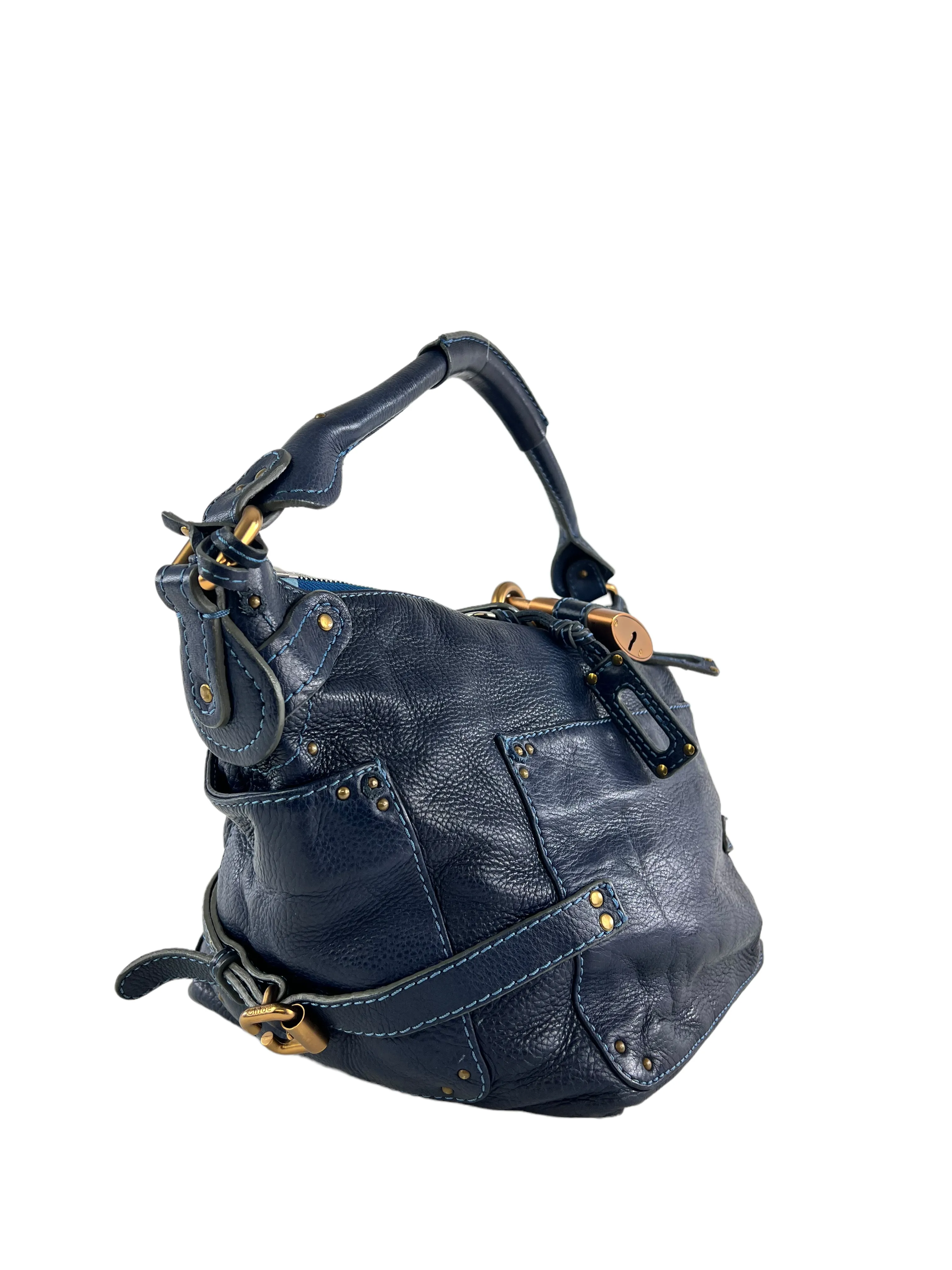 Chloe Navy Paddington Leather Handbag