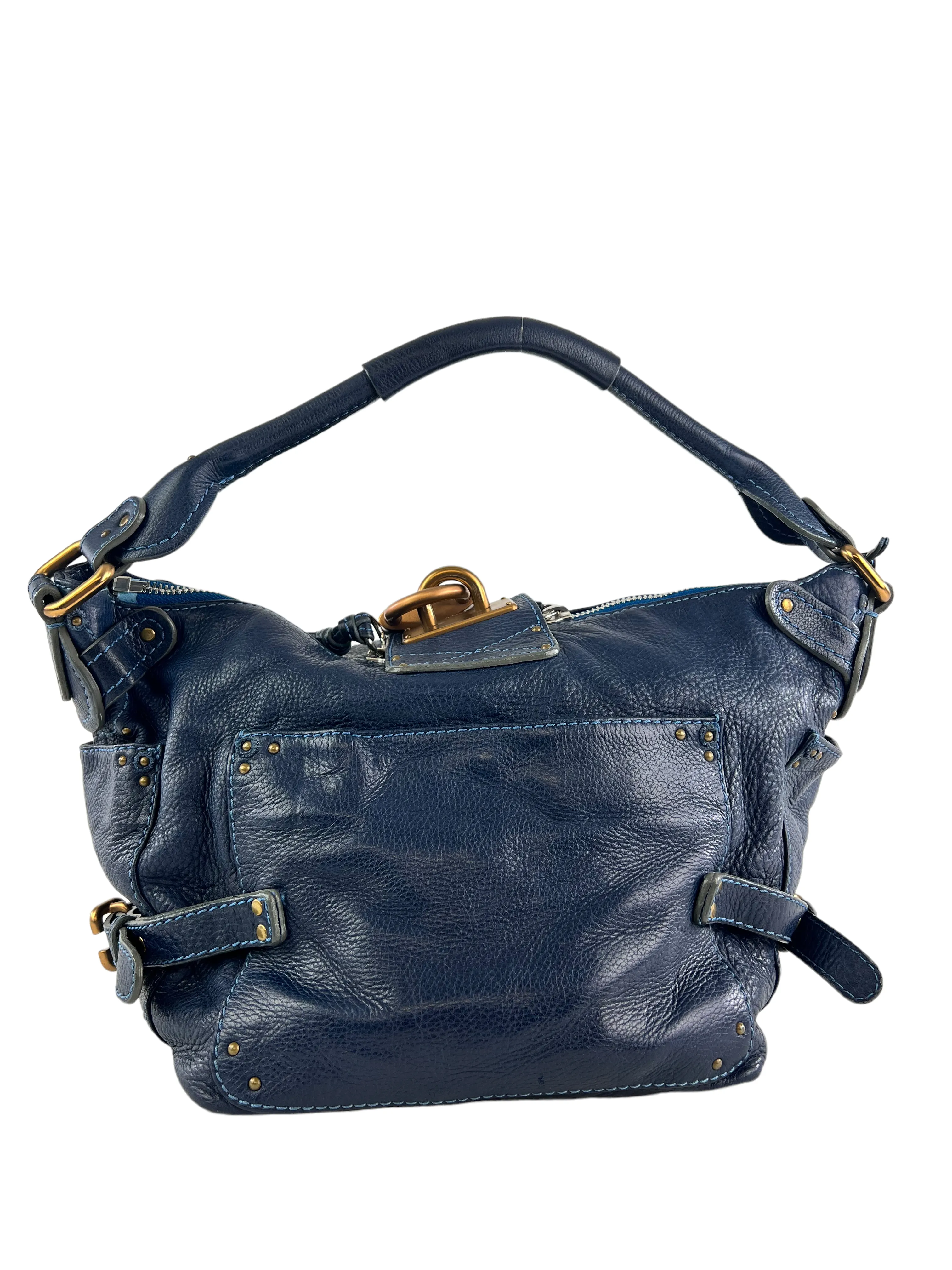 Chloe Navy Paddington Leather Handbag