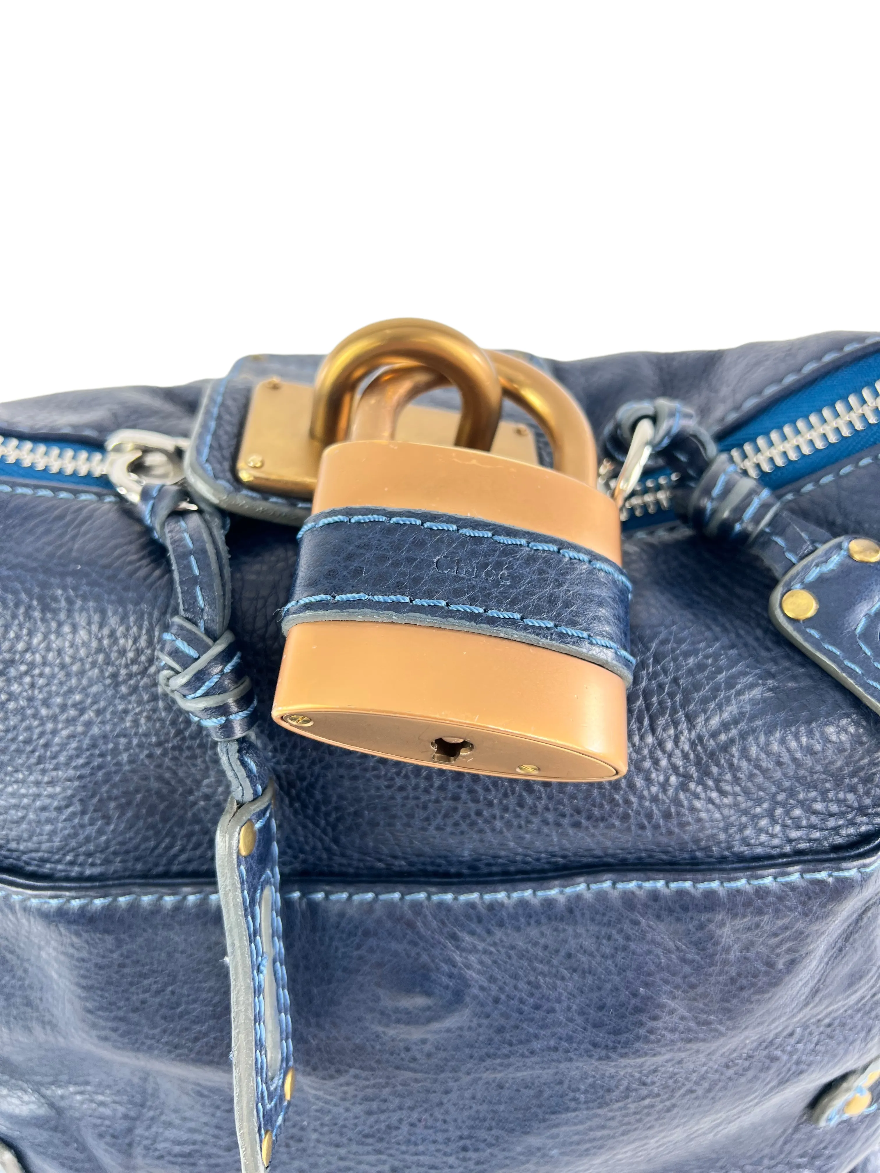 Chloe Navy Paddington Leather Handbag