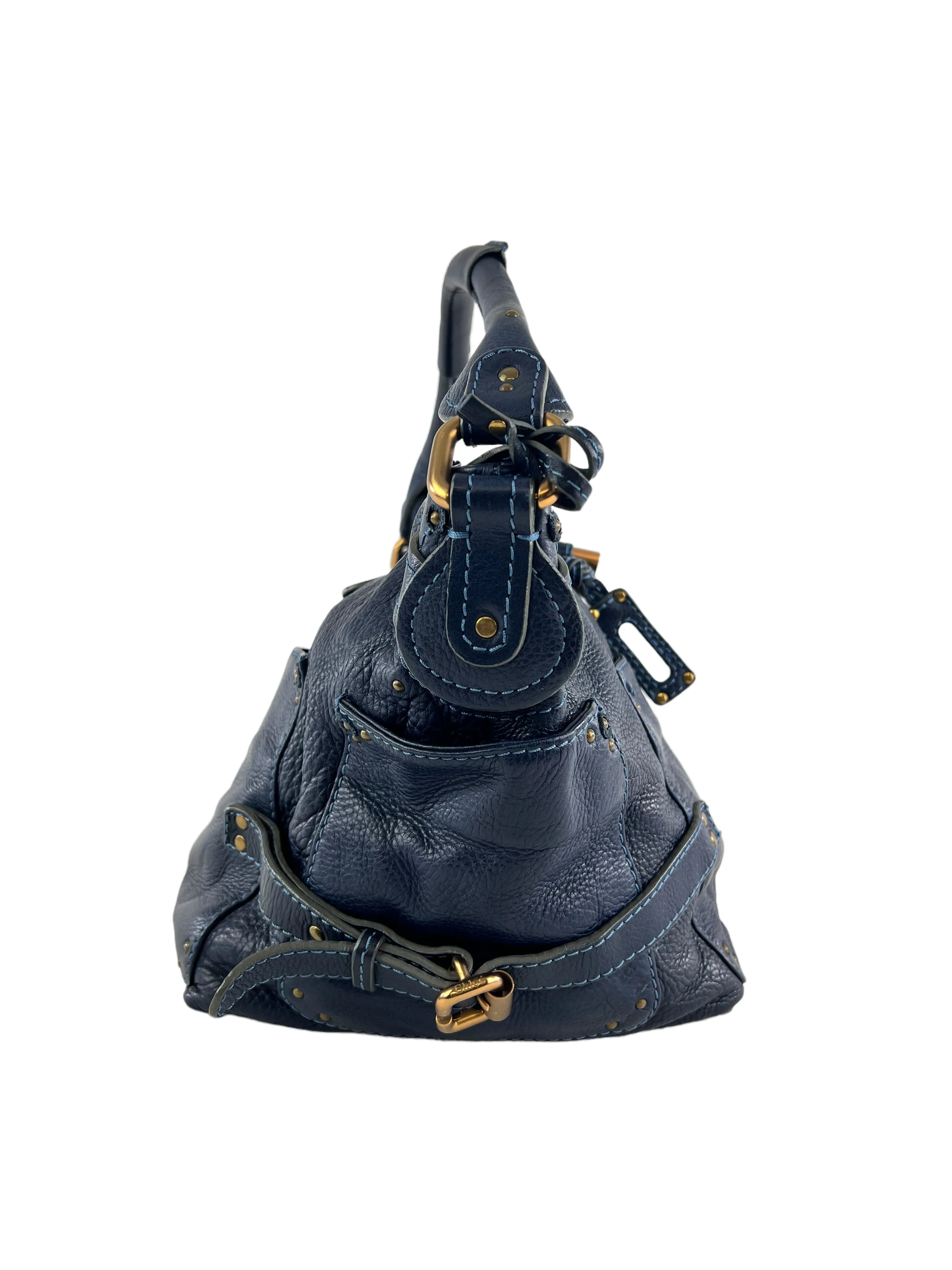 Chloe Navy Paddington Leather Handbag