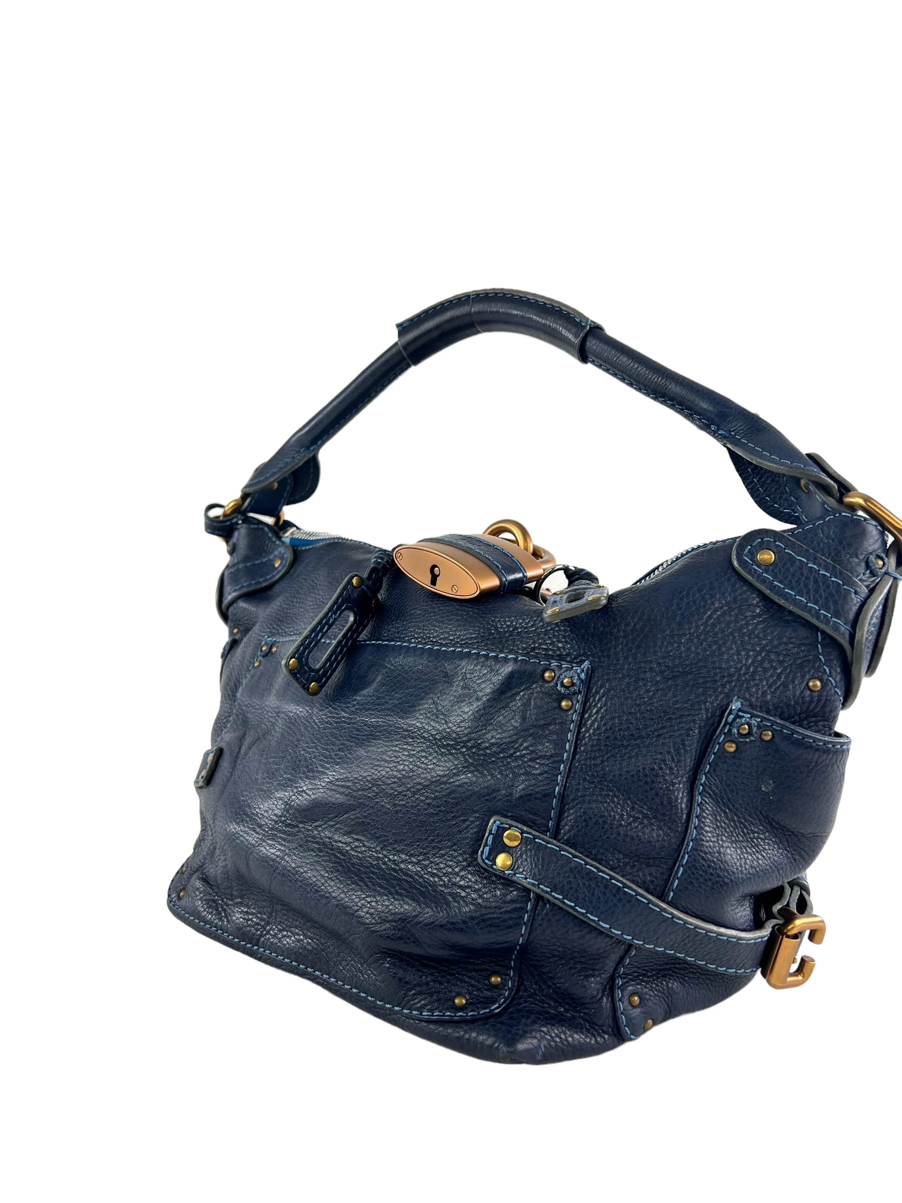 Chloe Navy Paddington Leather Handbag