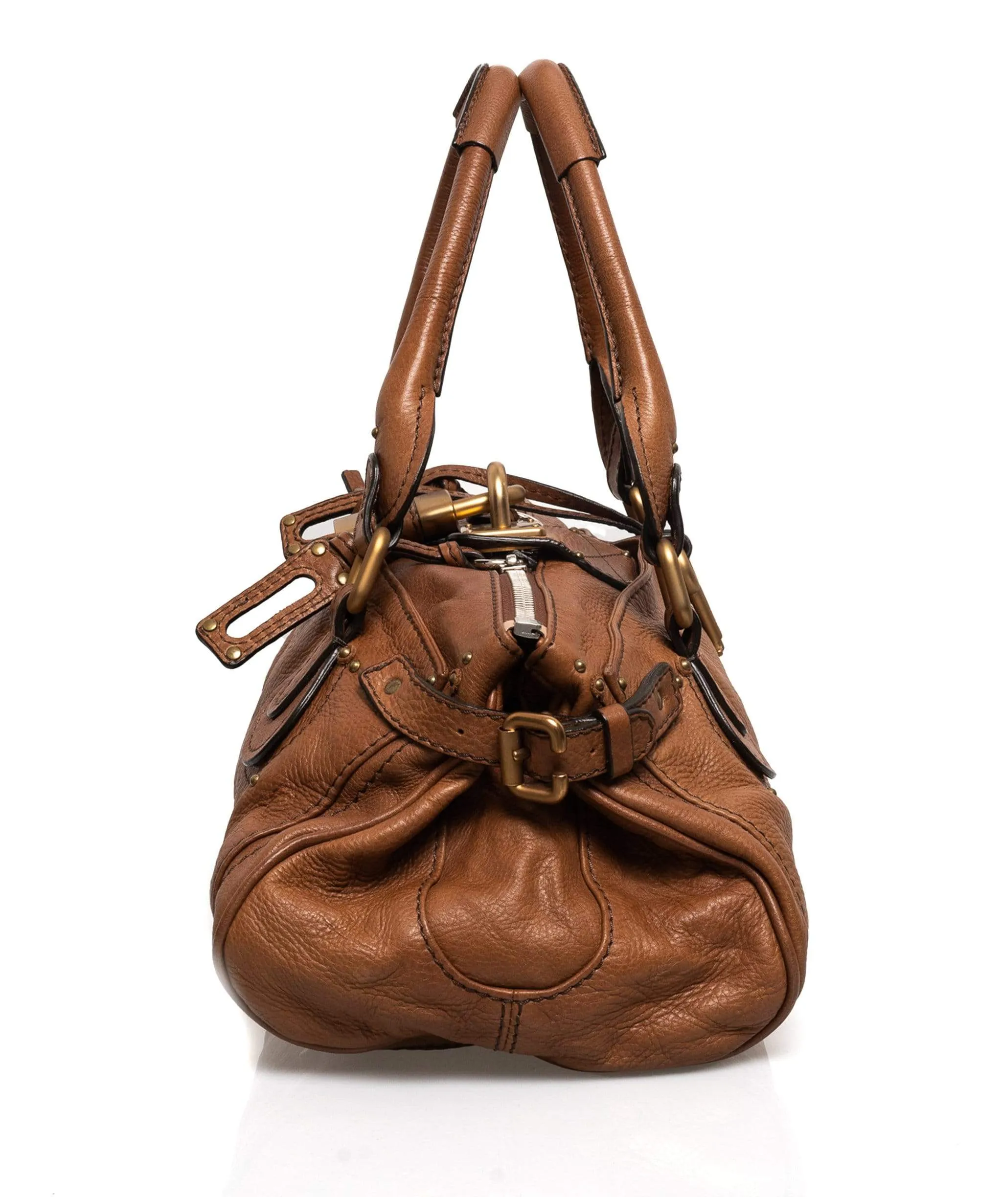 Chloe Paddington Camel Leather Bag - CW1283