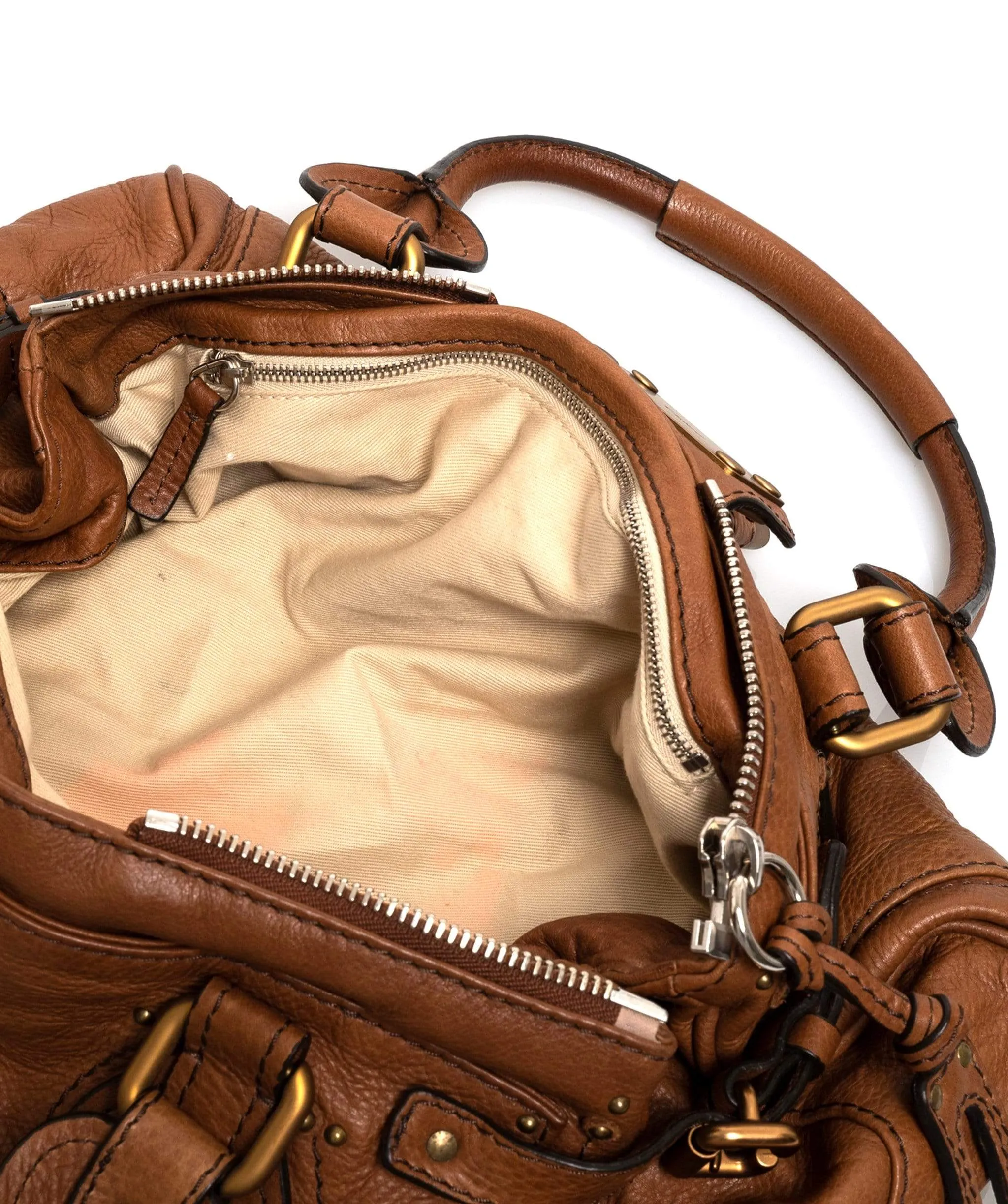 Chloe Paddington Camel Leather Bag - CW1283