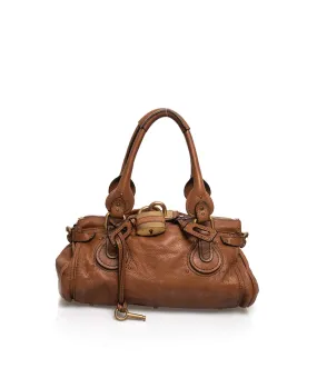 Chloe Paddington Camel Leather Bag - CW1283